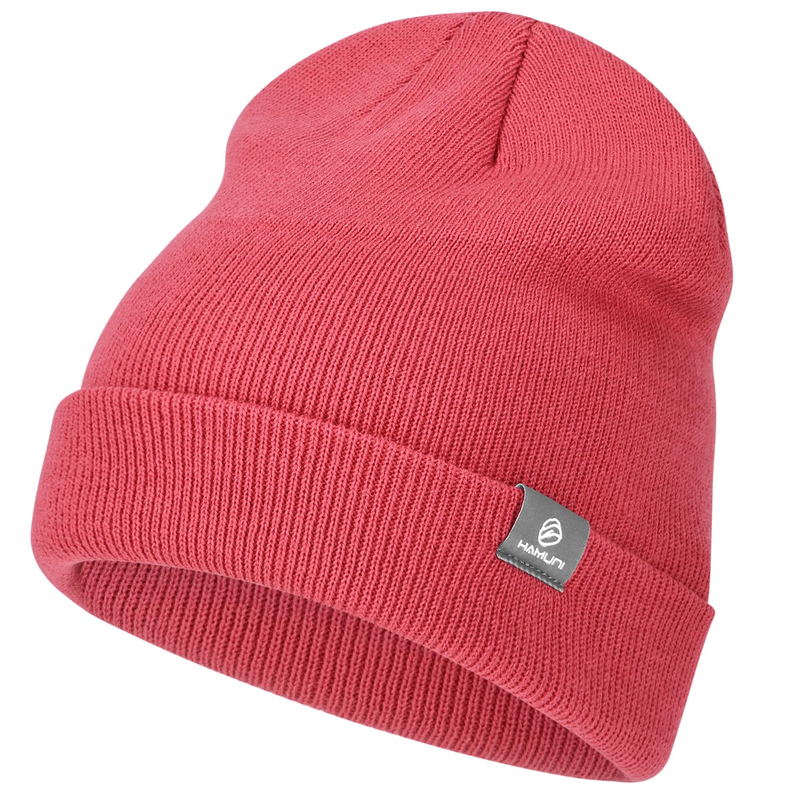 HAMUNI Beanie Mütze für Herren Damen Winter Warme Beanies Unisex Klassische Wintermützen Strickmütze Dehnbare Weiche Acryl Beanie Hat Vintage Einfarbig Strickmütze
