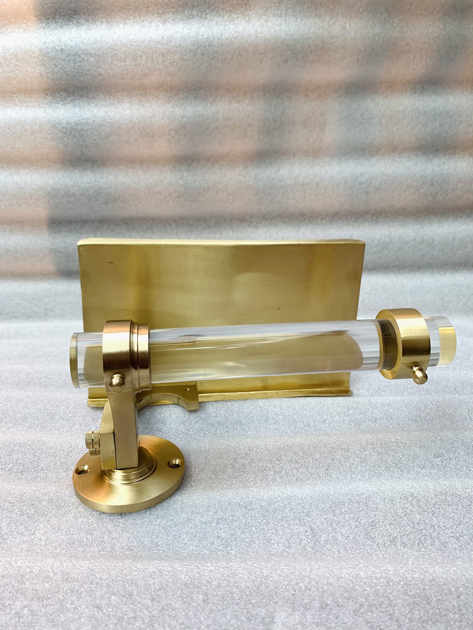 Portarotolo in ottone spazzolato con ripiano - Lucite Porta carta igienica da bagno