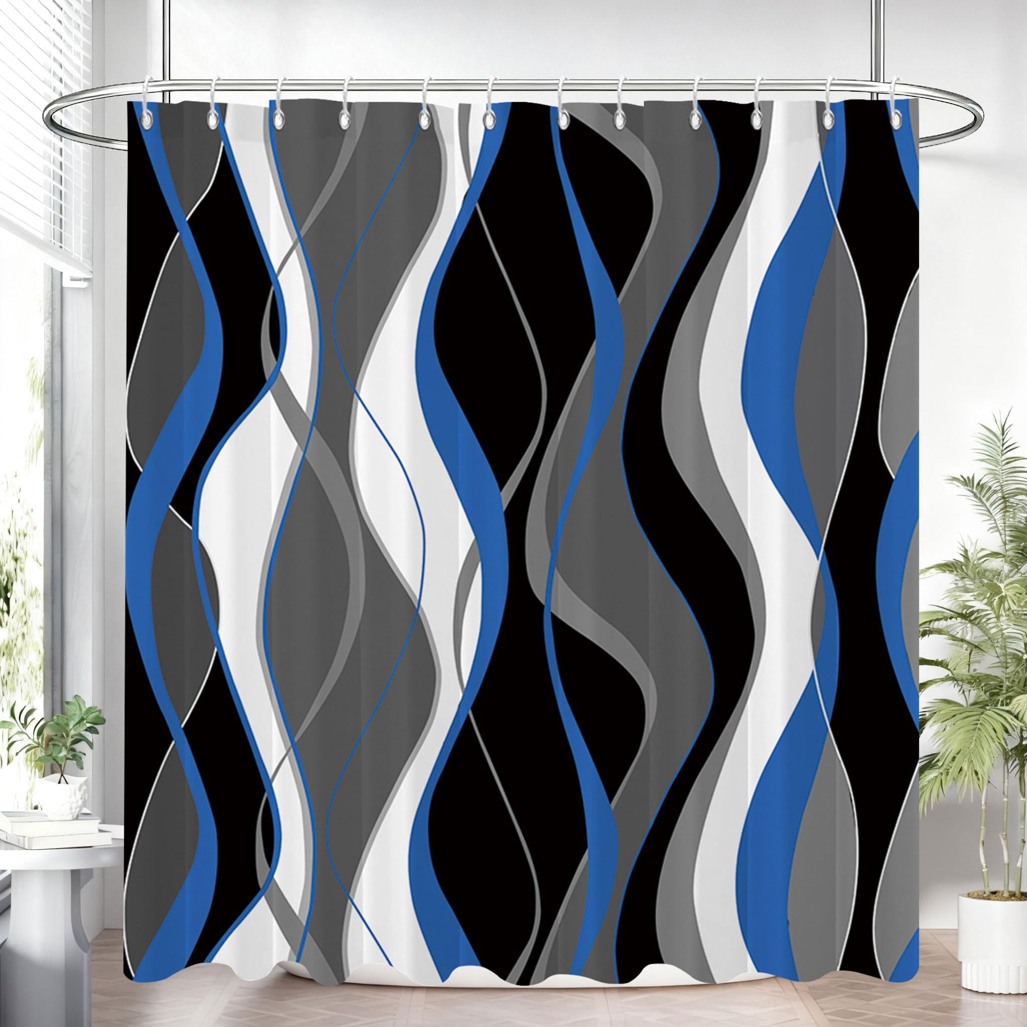Rideau de douche moderne en tissu esthétique de qualité supérieure