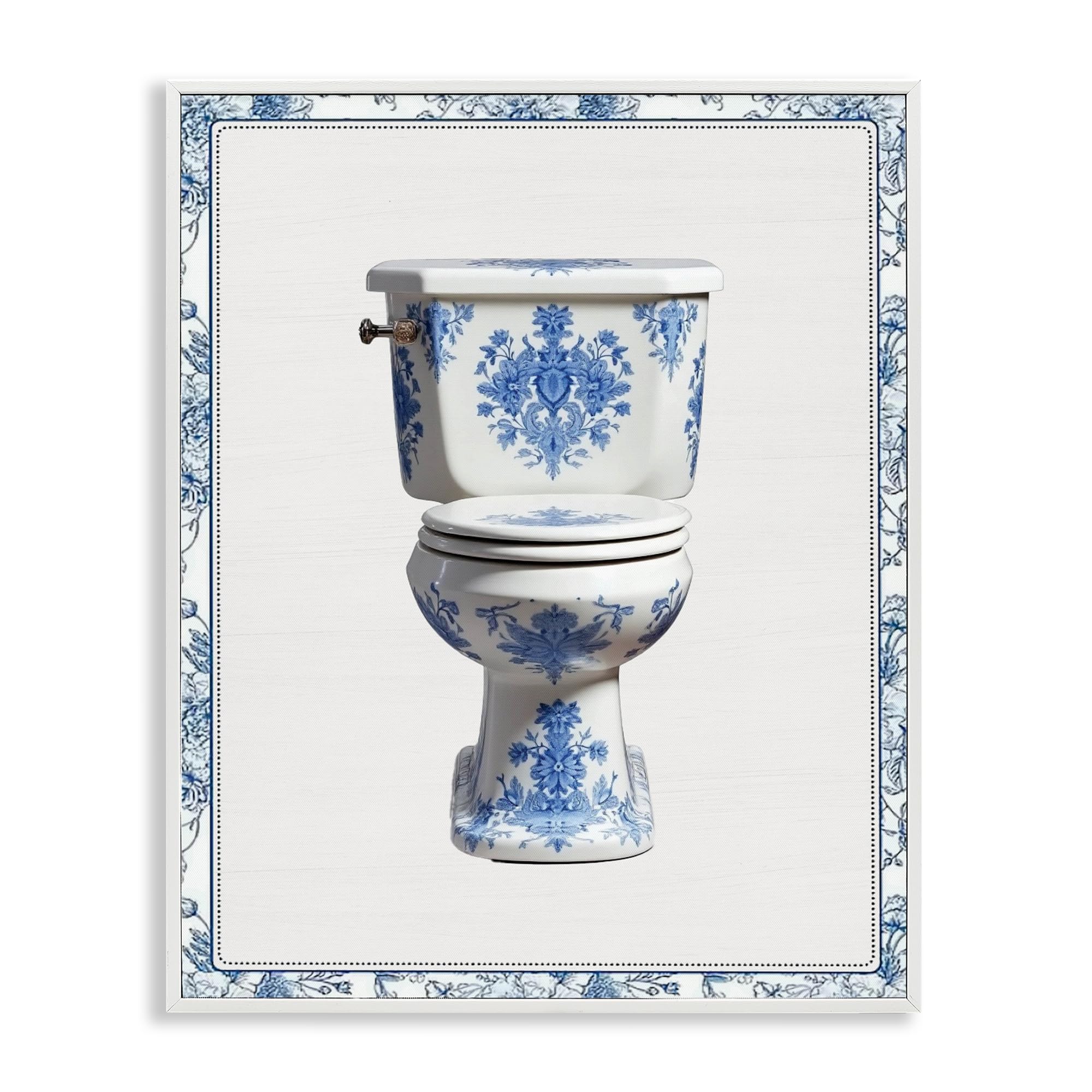 'Vintage Chinoiserie Toilet'| Framed Giclee Art