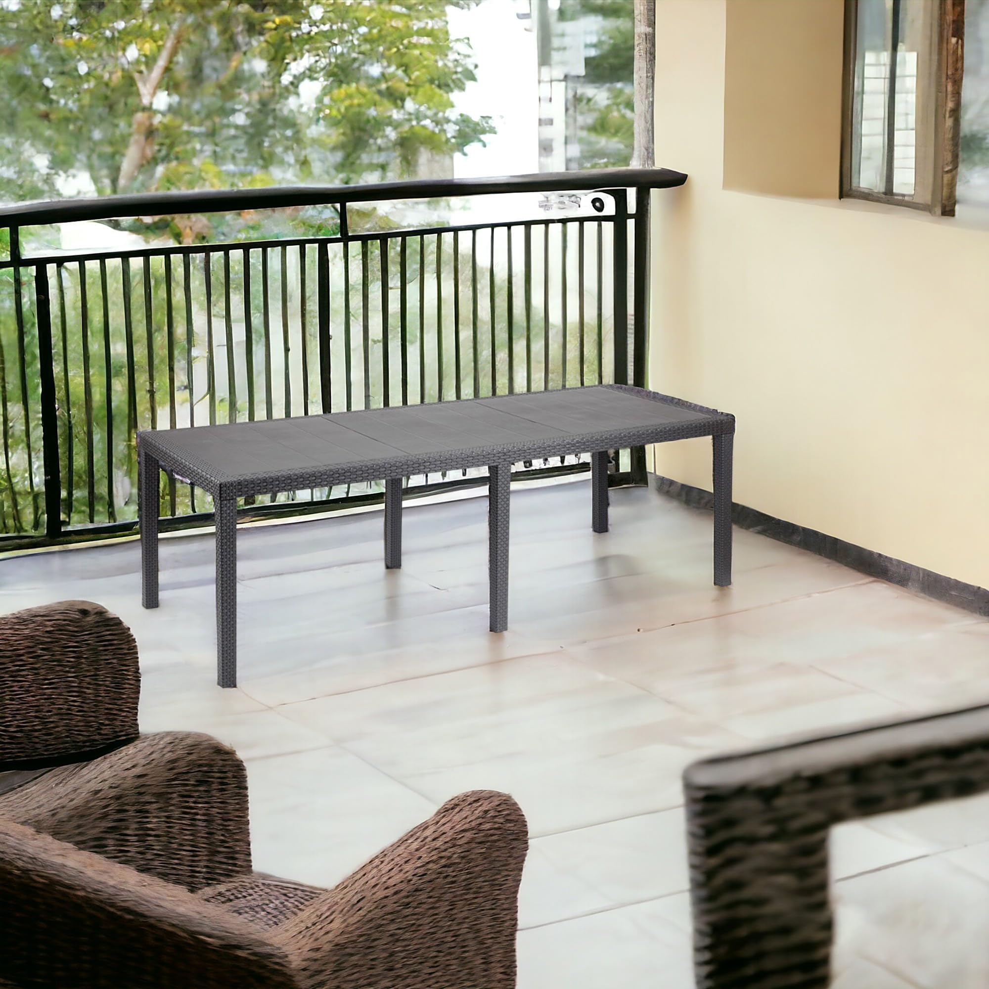 Table Queeen Résine, Anthracite