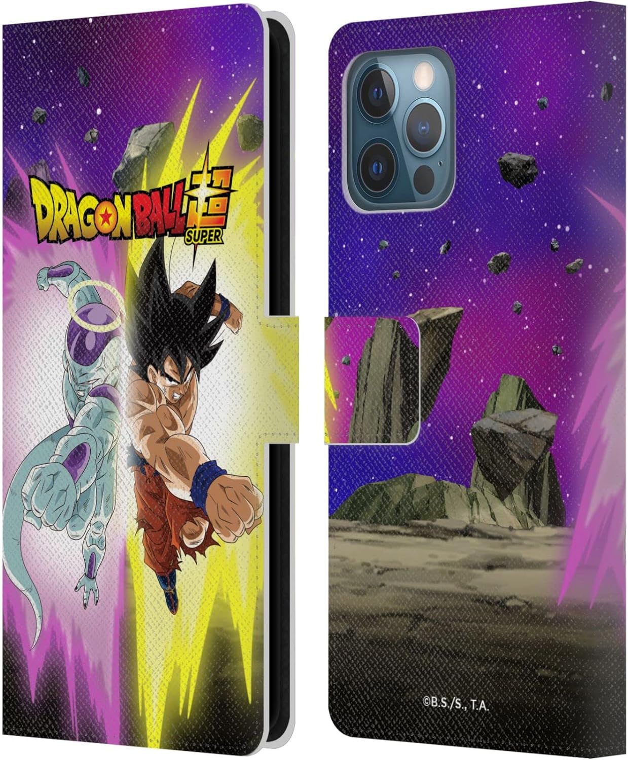 Head Case Designs Officially Licensed Dragon Ball Super Group Universe Survival Arc Leather Wallet Case Compatible with Apple iPhone 7/8 / SE 2020 & 2022