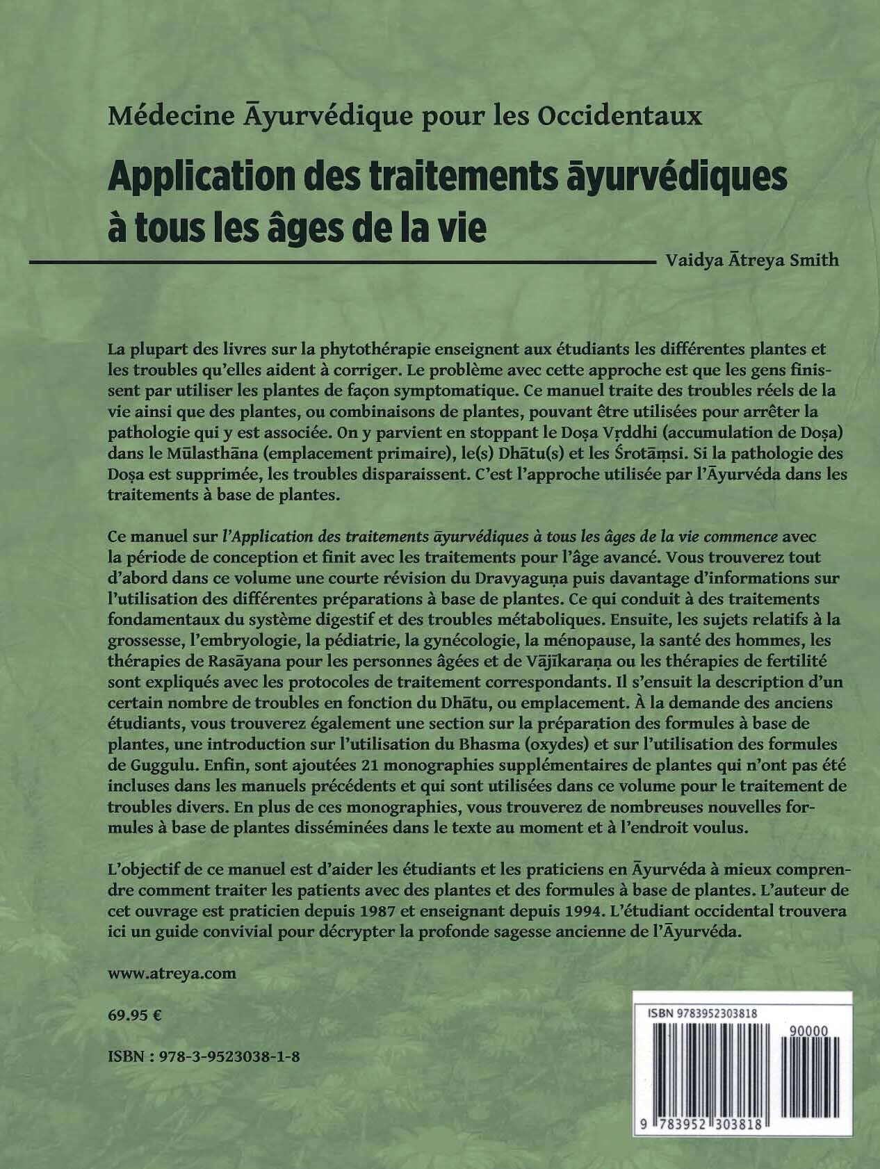 Application des traitements āyurvédiques à tous les âges de la vie: Médecine Āyurvédique pour les Occidentaux