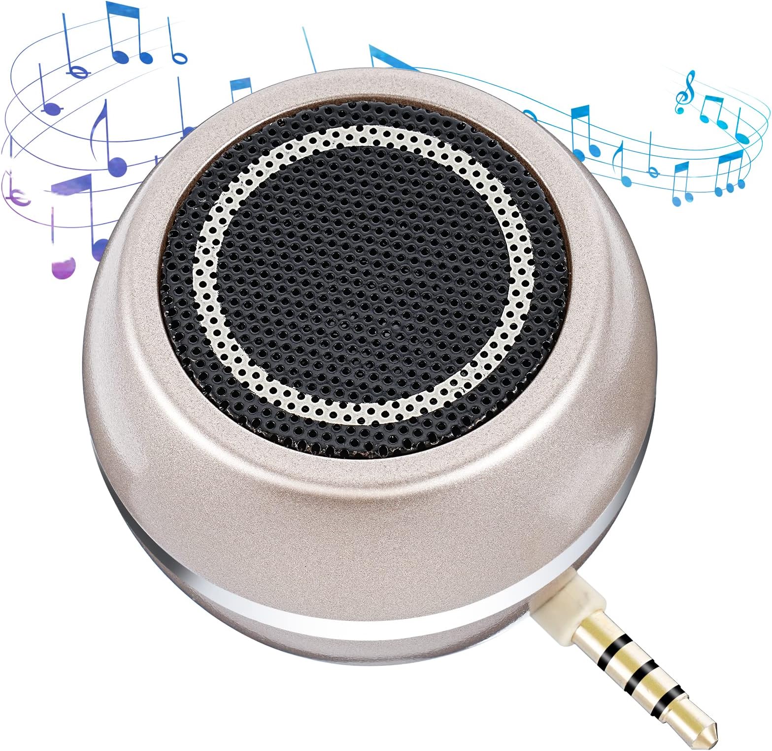 Aceshop Portable Mini Speaker with 3.5mm Plug, 3W Rechargeable Speaker with 350mAh Battery for Mobile Phone MP3 PC