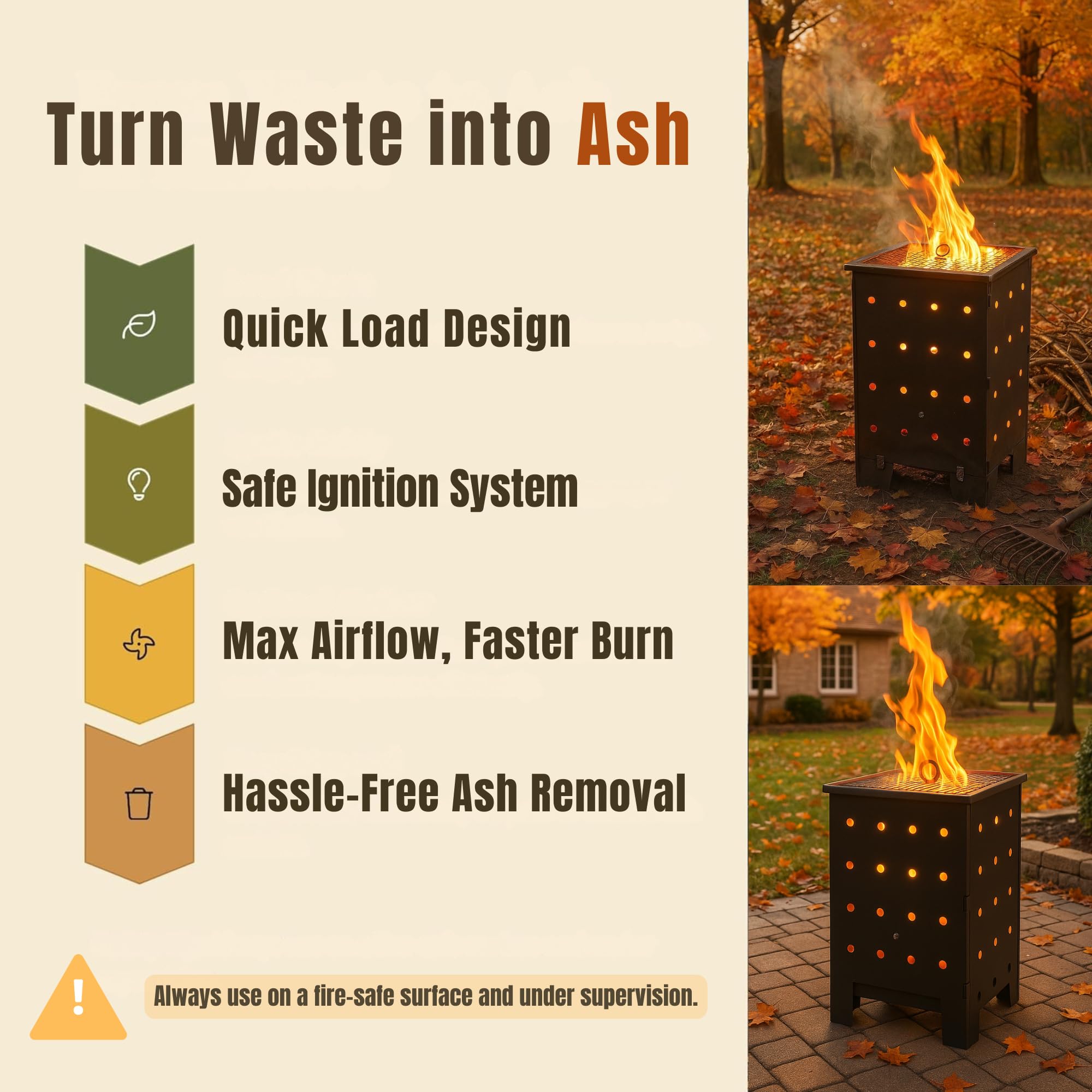 Heavy-Duty Burn Barrel - Outdoor Waste Incinerator -3 Heavy-Duty Burn Barrel - Outdoor Waste Incinerator -3