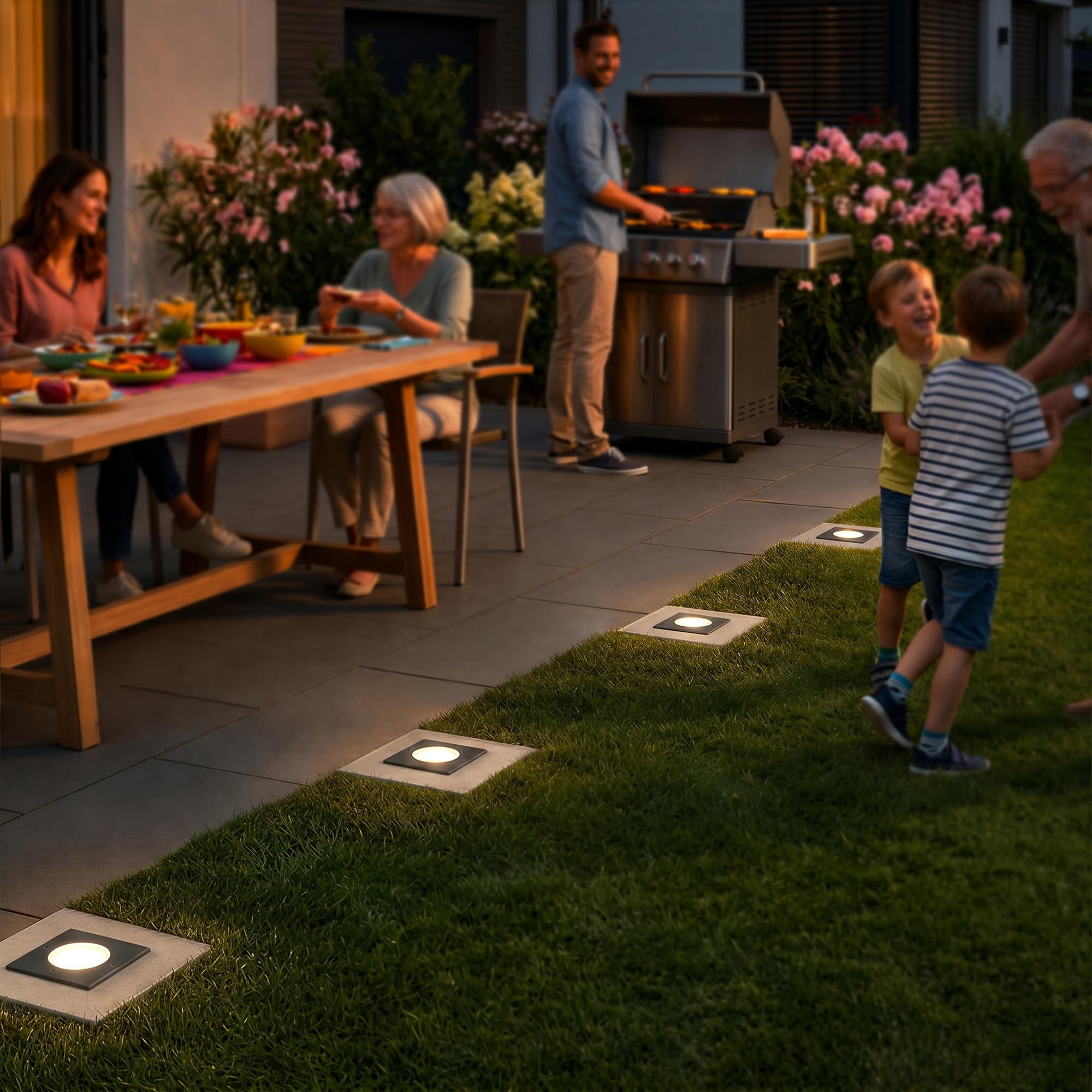SSC-LUXon KALPA LED Bodeneinbaustrahler für Außen eckig schwarz IP67 - Bodenleuchte für GU10 Glühbirne trittfest & befahrbar (ohne Leuchtmittel)