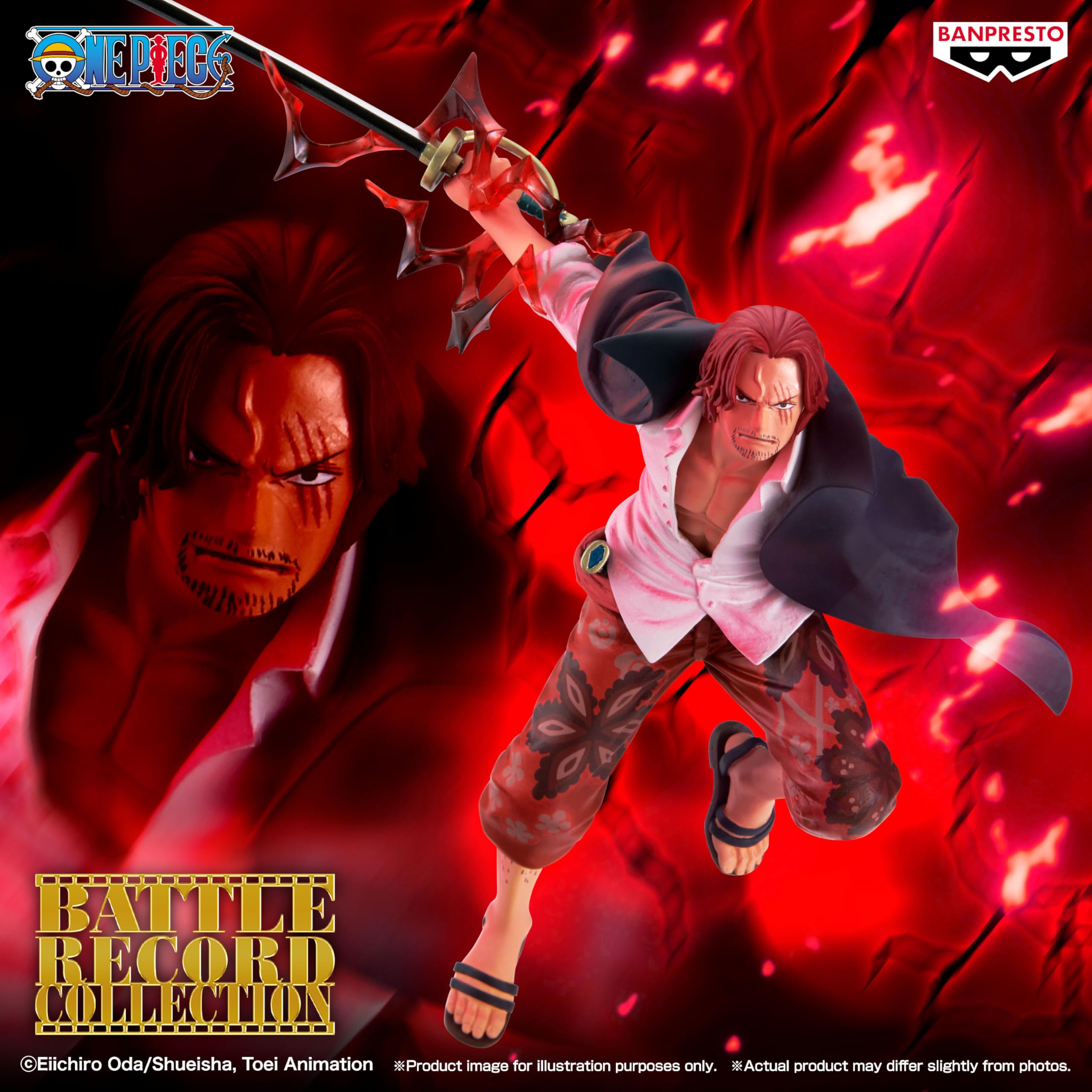 Banpresto Figurka akcji Shanks (Special Ver.) One Piece - Battle Record Collection 17 cm - BP30066P wielokolorowa - Figurka kolekcjonerska - Idealna dla fanów anime