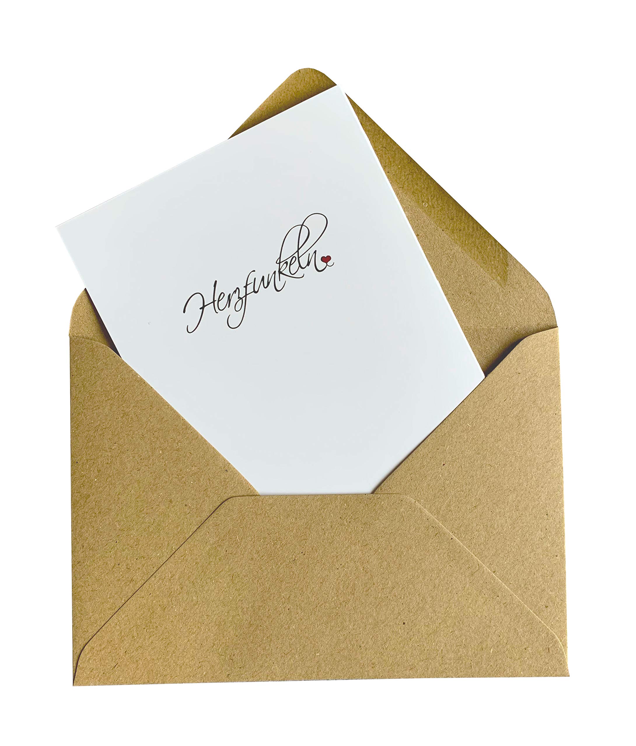Carte Saint-Valentin Eco Cards - Cœurs Rouges, Qualité 400g/m² - Unisexe, Emballage Sans Plastique