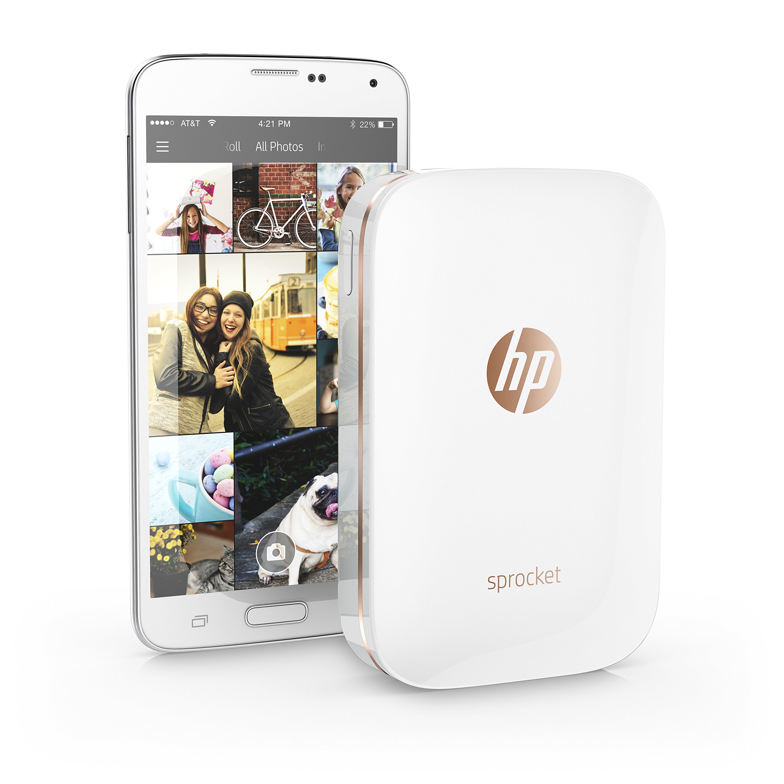 HP X7N07A Stampante Fotografica Portatile, Bianco