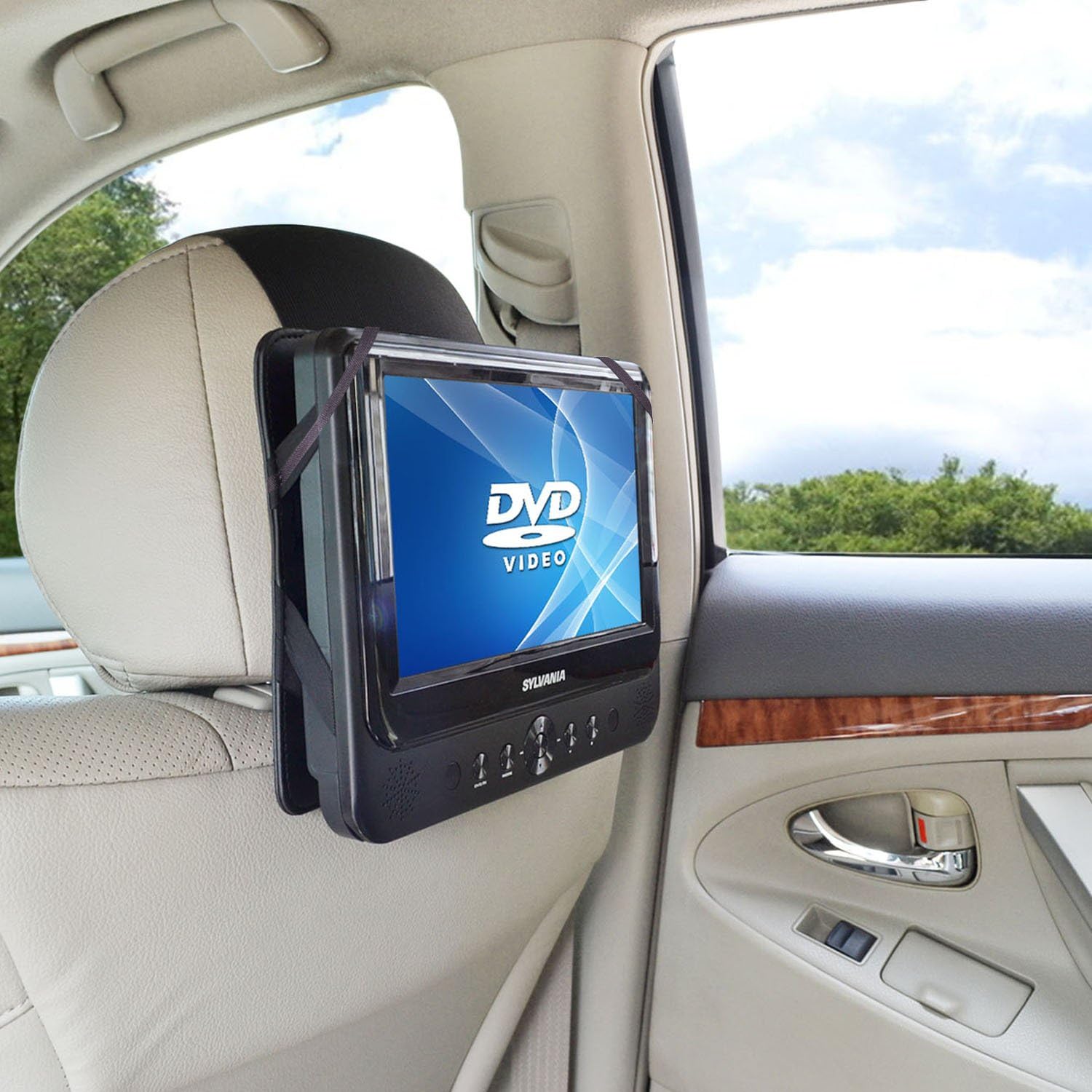 WANPOOL Car Headrest Mount Holder for 10 Inch Swivel Screen Style Portable DVD Player (DVD
