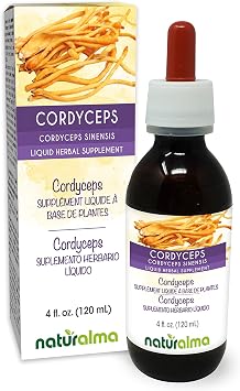 Naturalma Cordyceps Cordyceps sinensis Fungus or Mushroom Alcohol-Free Tincture - 4 fl oz Liquid Extract in Drops - Herbal Supplement - Vegan