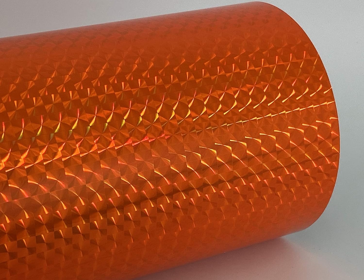 Roll of Prism Sign Vinyl, Holographic 1/4'' Mosaic, Self-Adhesive (12 inch x 10 feet, Silver)