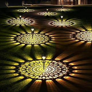 SUNOW Super Bright Solar Lights for Outside, Up to 12H Solar Lights Outdoor Waterproof, 8 Pack Outdoor Lights Decorative, ...