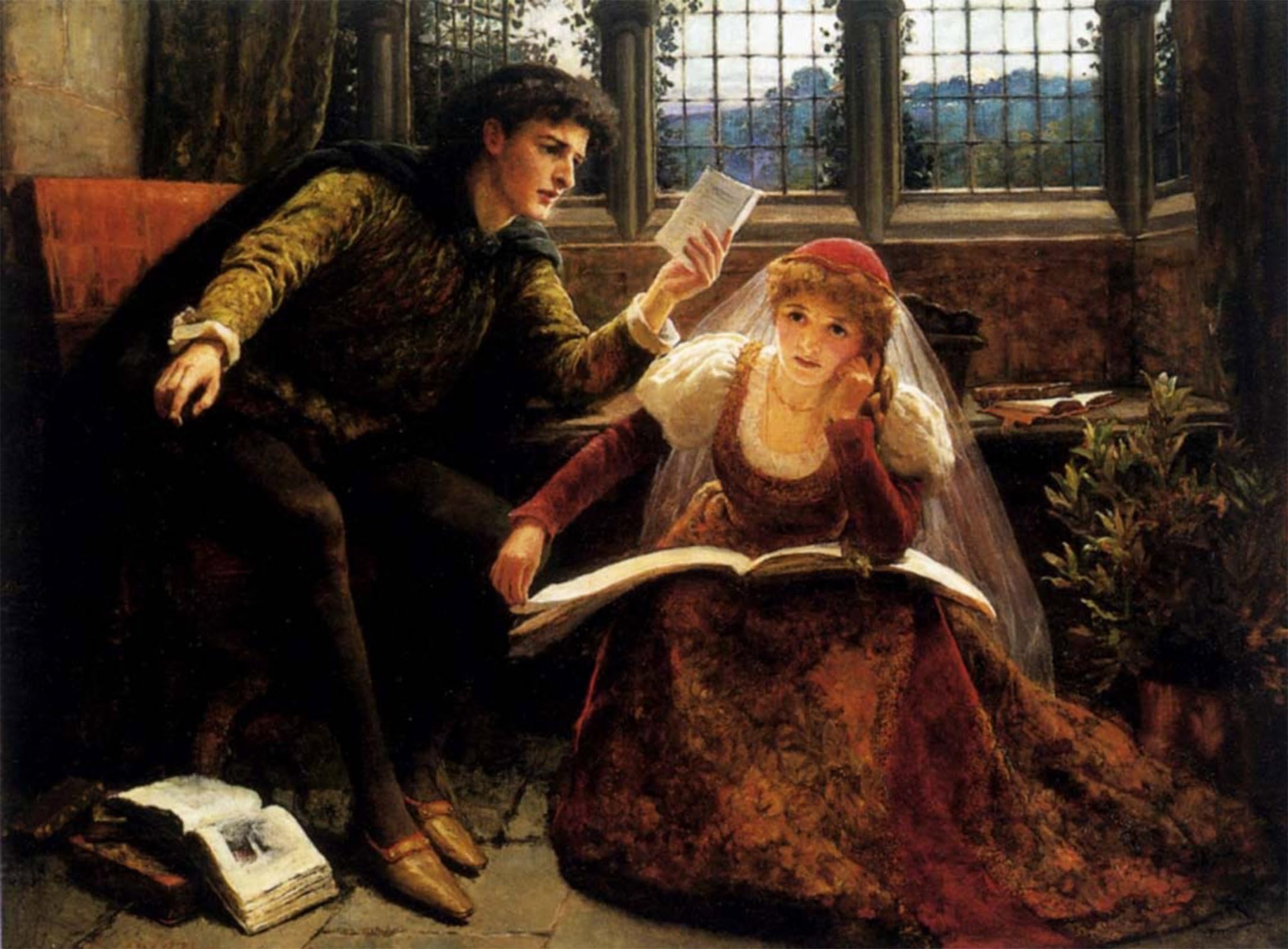 ARTXLXXBN Famous Art Print Poster Vintage Wall Art The Poem Mary Evelina Kindon Canvas Art Poster for Home Decor 60x90cm