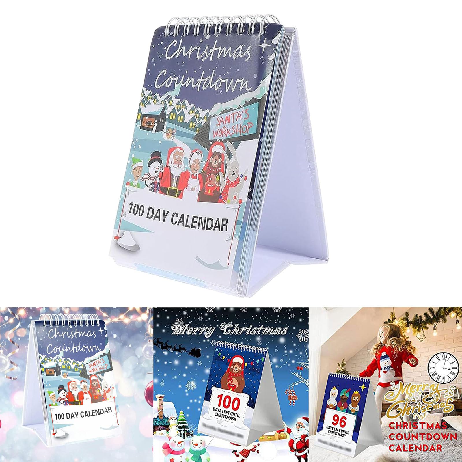 100 Day Christmas Countdown Calendar 2024 Christmas Countdown Calendar Desktop Advent Calendar For Home Office Decor Christmas Countdown Calendar