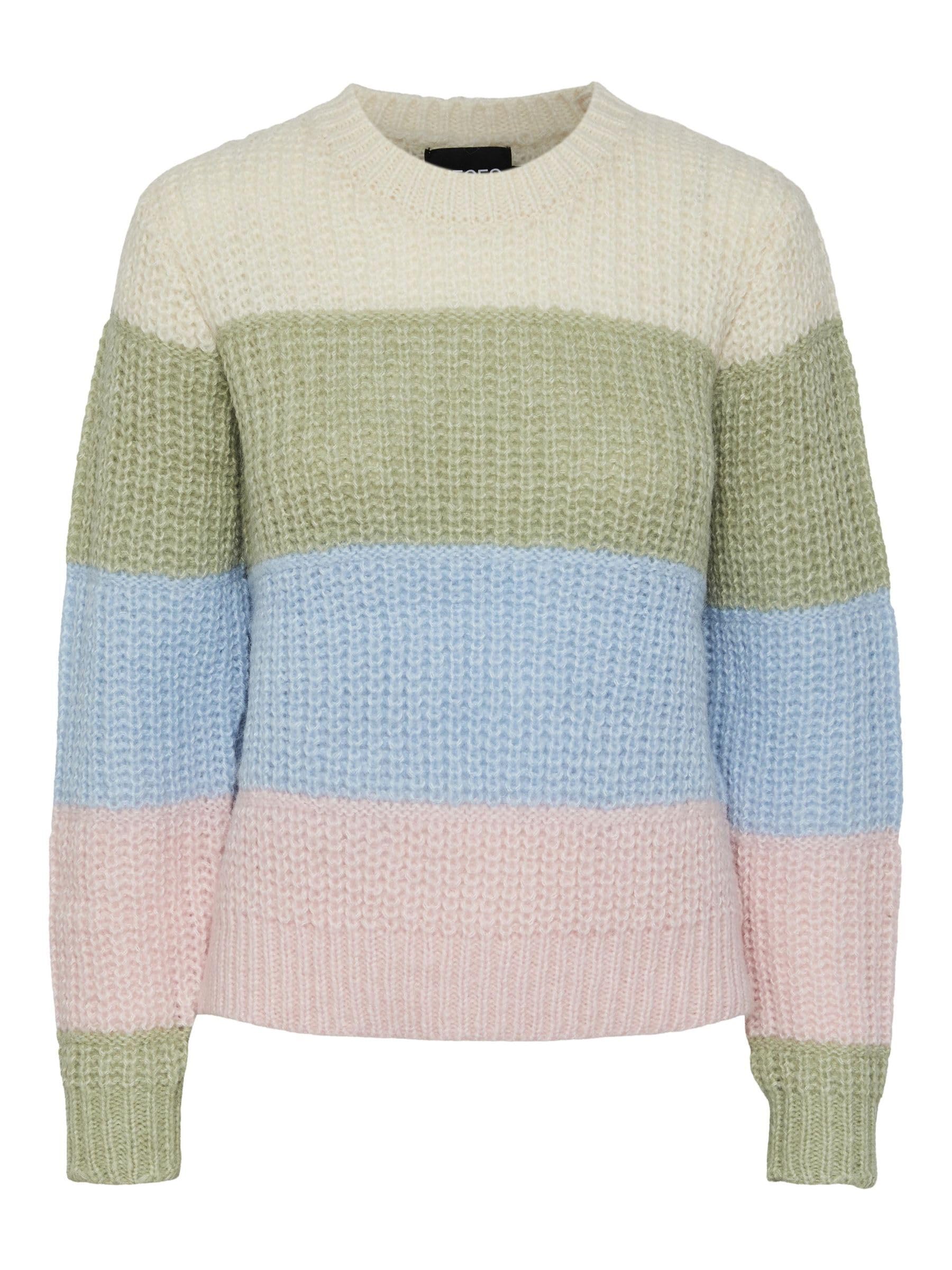 PIECES Women's Pcnaomi LS O-Neck Knit Noos Bc Sweater, Birch, M