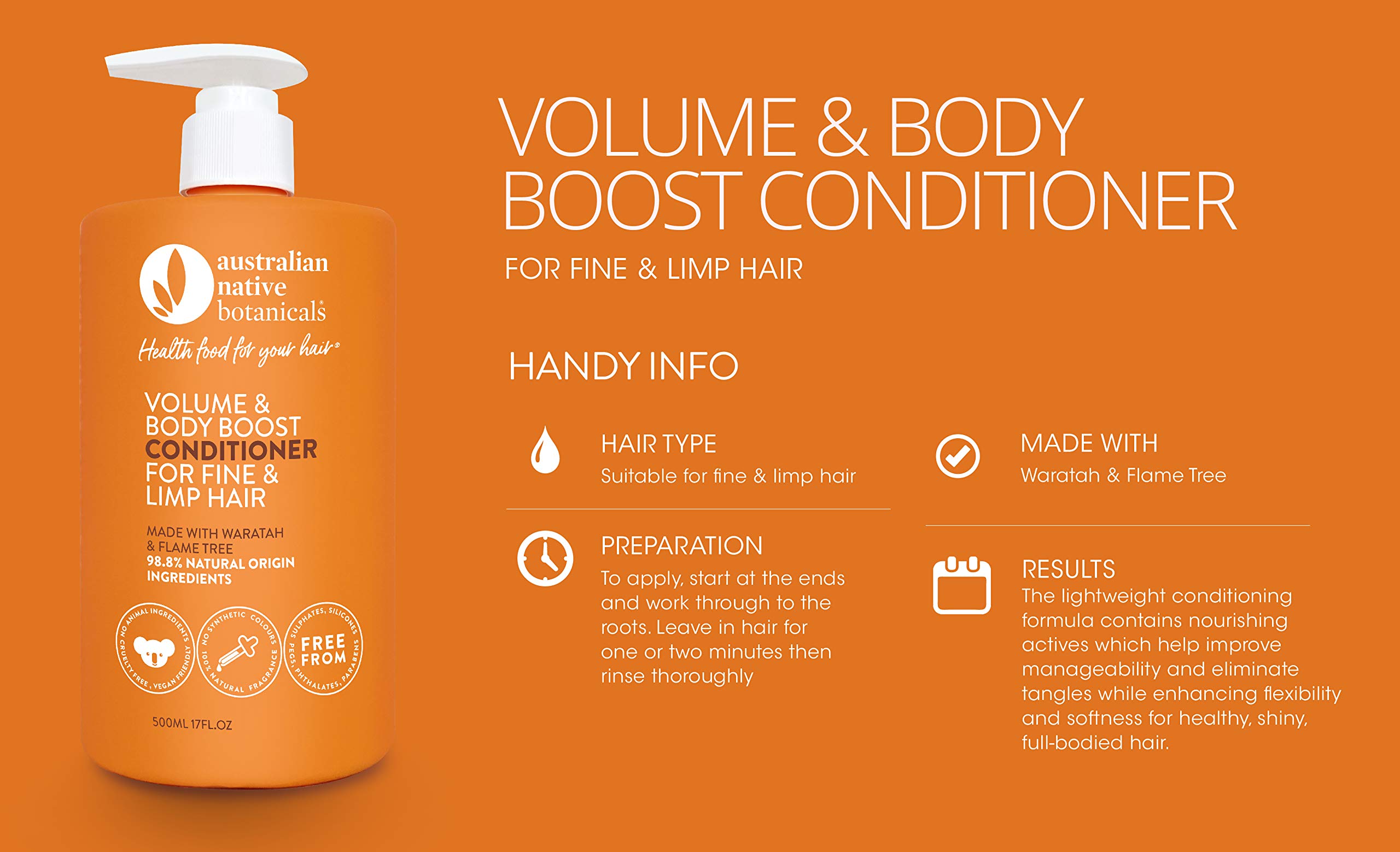 Amazon.com: Australian Native Botanicals Natural Conditioner For Vegan  Sulfate Free Conditioner For Men & WomenFine, Limp & Oily Hair, 17 Fl Oz :  Everything Else