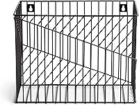 Vista 2 de U Brands Vena - Cesta de alambre para archivos, suministros de oficina, metal, negro, 1 unidad