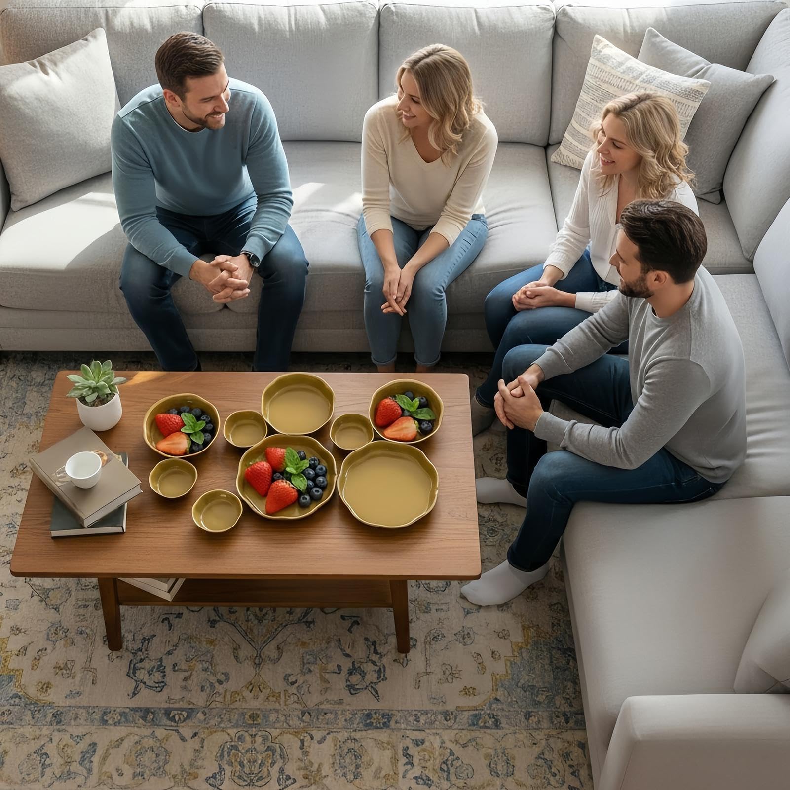 da portata – Vassoio da portata per snack, decorativo a griglie, vassoio per snack, noci, patatine, frutta, caramelle, pasti, antipasti, sala da pranzo e feste