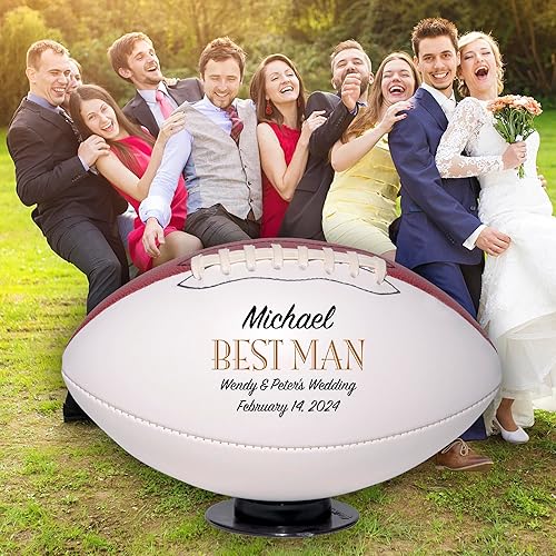 Miniatura 85 de Regalo de boda personalizado de fútbol personalizado, padrino de boda, padrino, mejor hombre, dama de honor, regalo de recuerdo de portador