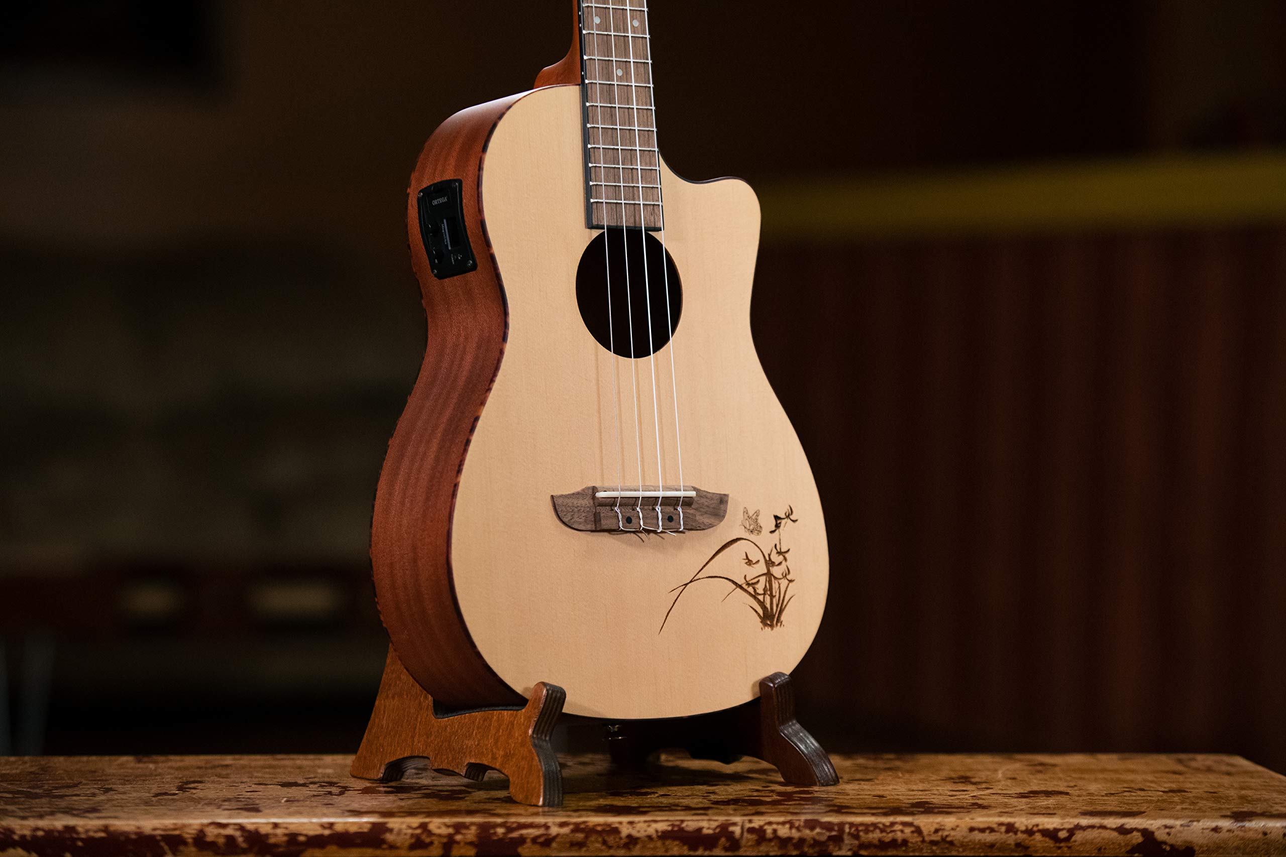 Amazon.com: Ortega Guitars, 4-String Bonfire Series Baritone  