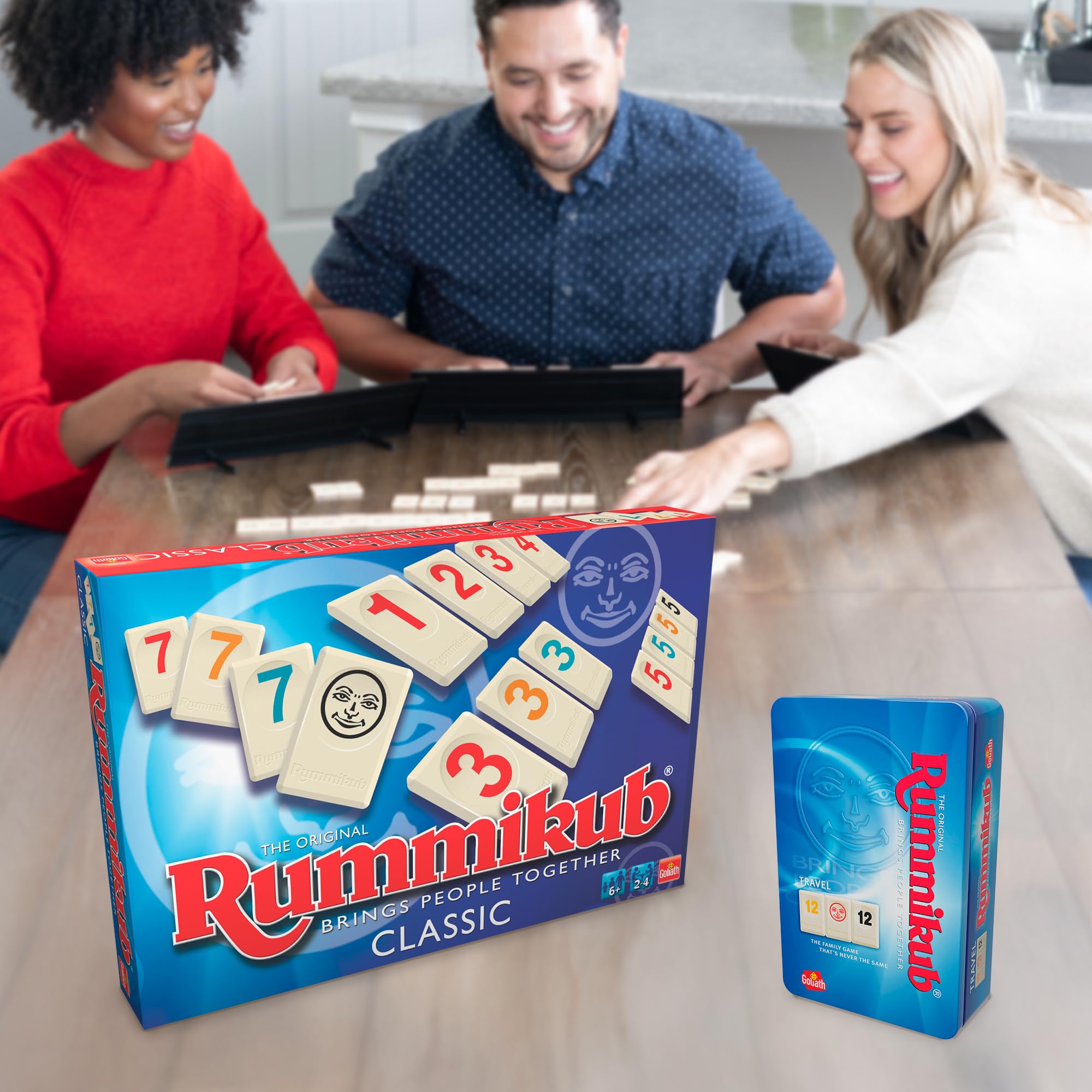 Bizak, Rummikub Original, 4 Jugadores, Juego De Mesa+6 Años, Juegos De Mesa Adultos Y Niños, Juego Estratégico De Fichas, Juego De Números De Estrategia para De 2 a 4 Jugadores(64550400)