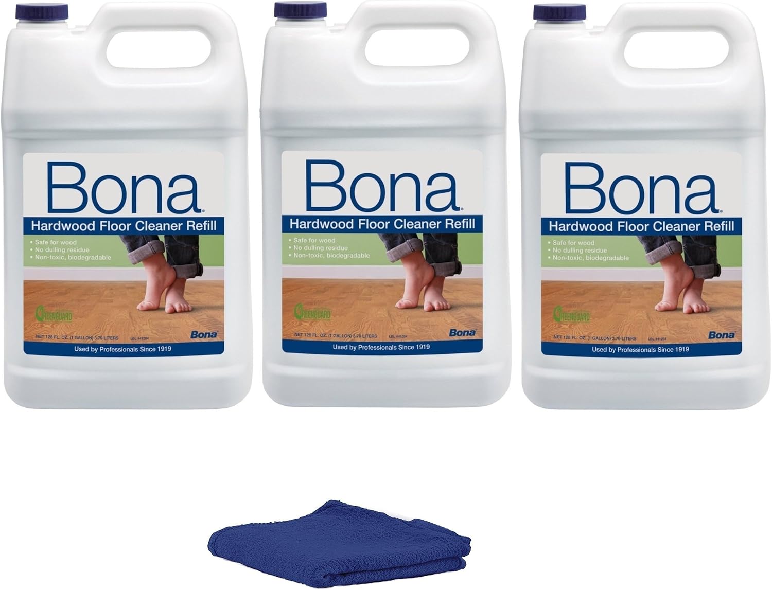 Bona Hardwood Floor Cleaner Refill 128 fl oz [ Pack of 3 ]