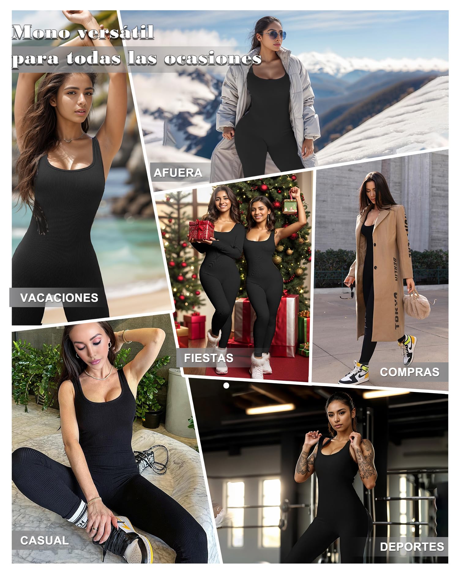 Merlvida Mono Deportivo Mujer sin Costuras Jumpsuit Ajustado Body Overol Ropa Gimnasio Fitness Yoga