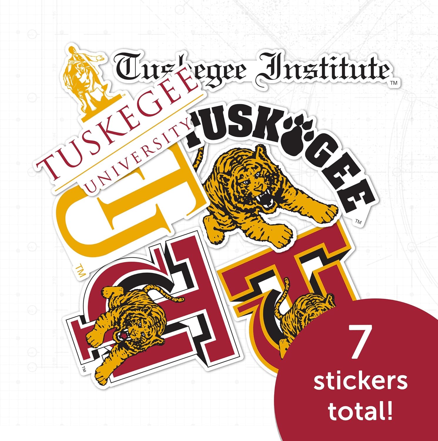 Desert Cactus Tuskegee University Sticker Golden Tigers Vinyl Decals Laptop Water Bottle Car Scrapbook Sheet T2 (Type 2) - Image 5