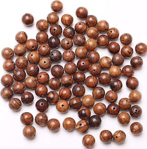 Miniatura 7 de 200 cuentas naturales de madera natural, hechas a mano, pulidas, espaciadoras, cuentas sueltas de madera para hacer joyas, manualidades hechas a