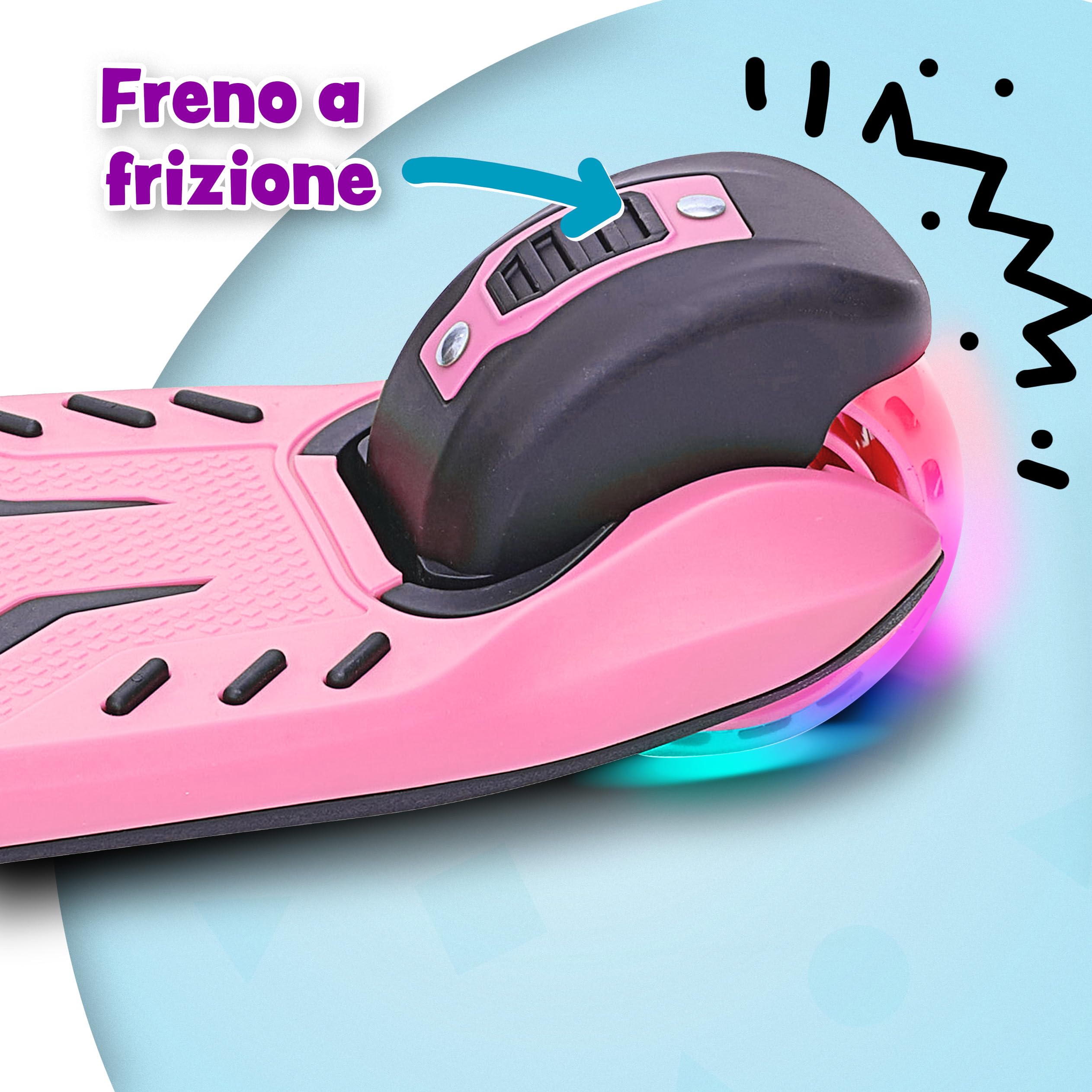 Apollo Monopattino KidsPro 4 | Monopattino Bambino e bambina 3 Ruote | Piegevole e regolabile in Altezza | Monopattino Bambino e bambina 3 anni in su con Ruote LED