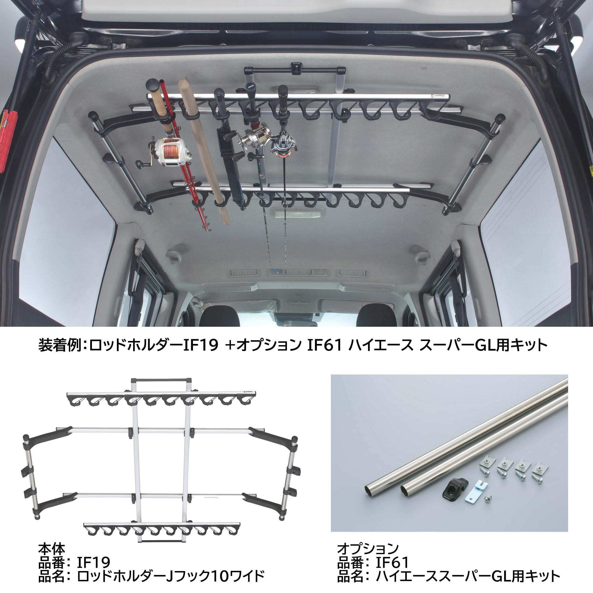 Amazon.co.jp: カーメイト(Carmate) INNO ロッドホルダー Jフック10 