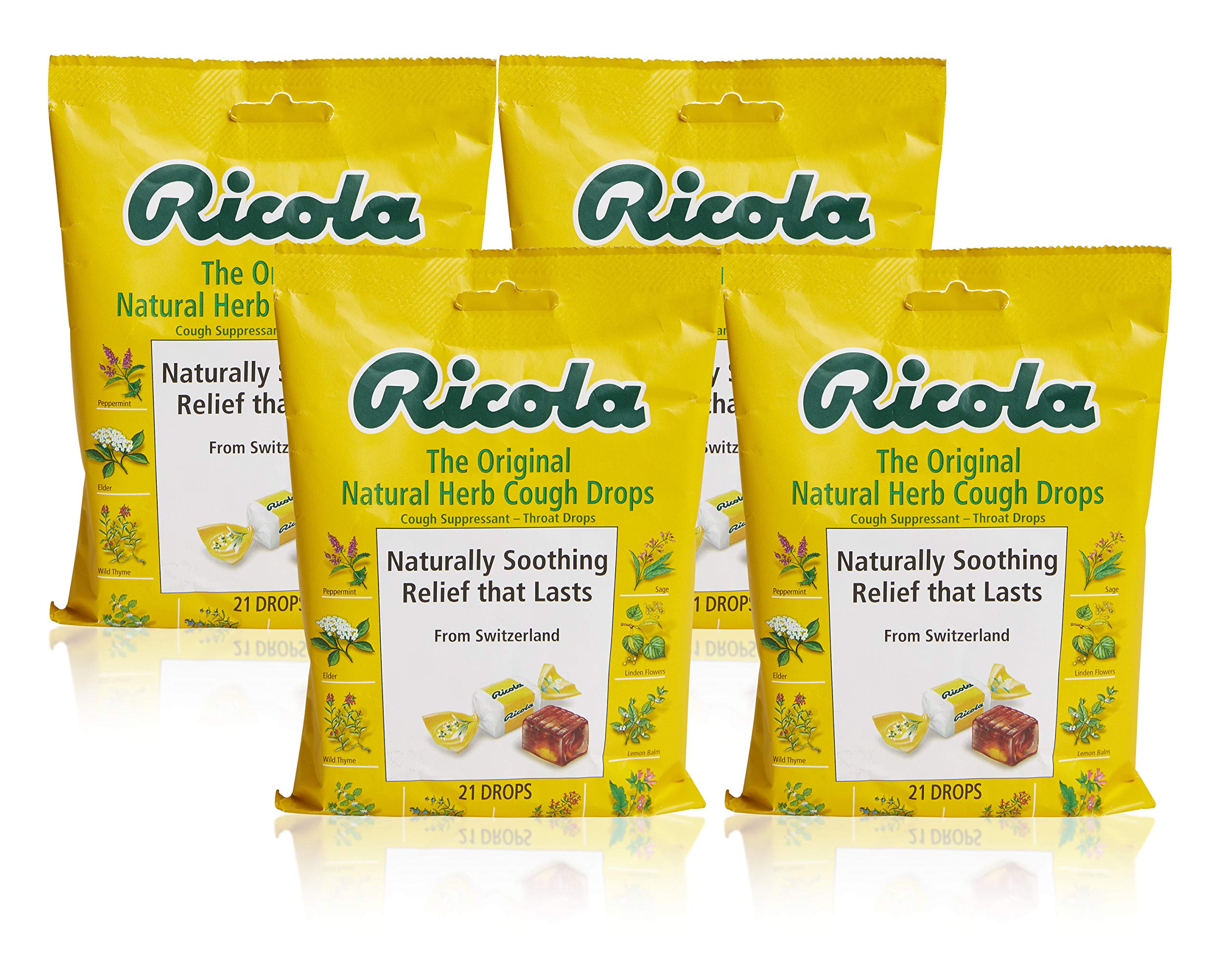 Ricola Original Herbal Cough Suppressant Throat Drops, 21ct Bag (Pack of 4)-image-5