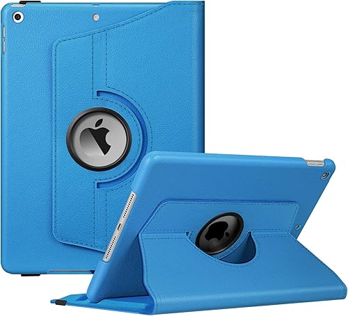 Vista 208 de Fintie - Funda giratoria para iPad de 9ª generación / 8ª generación / 7ª generación, de 10.2 pulgadas, funda giratoria en 360 grados, funda Azul