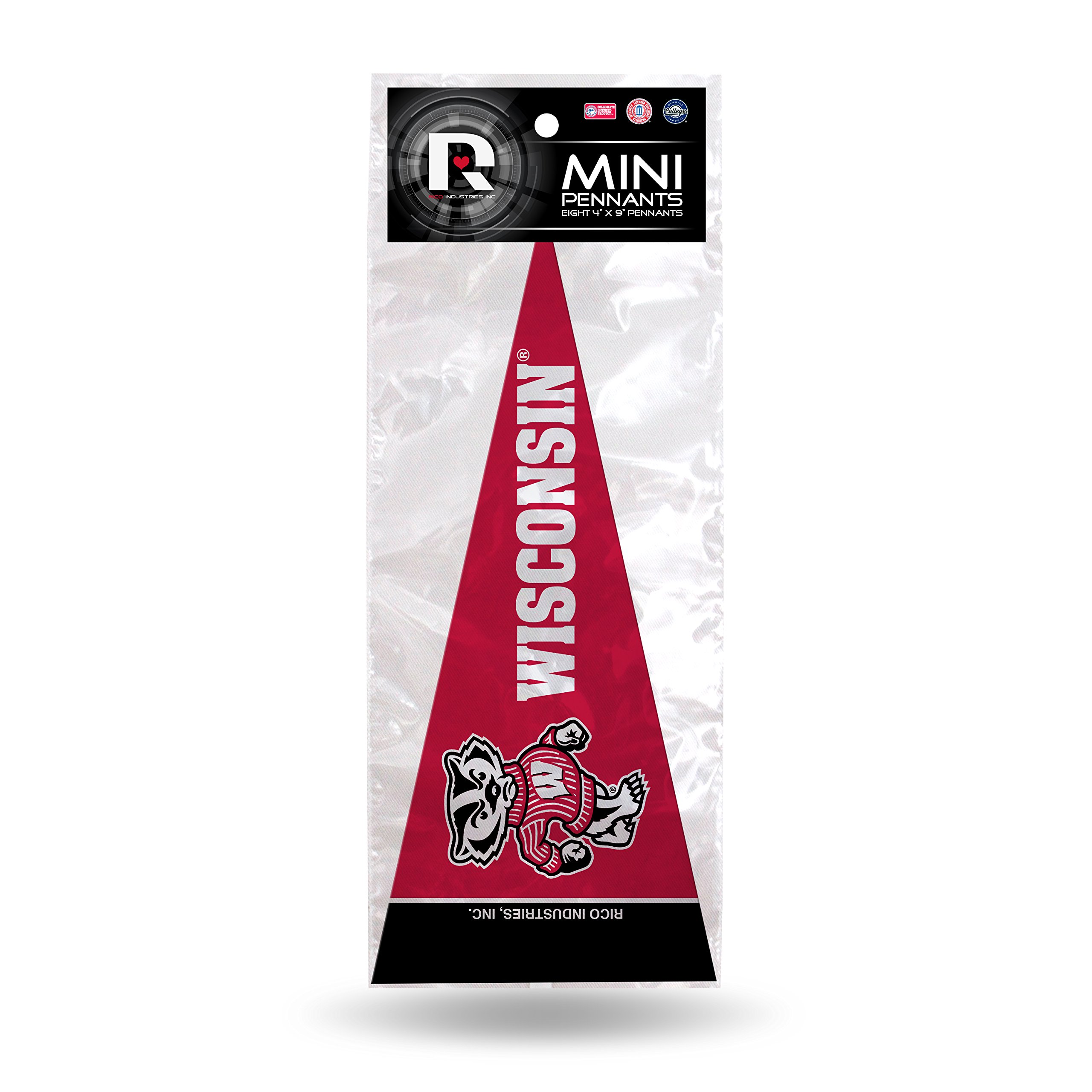 Rico Industries NCAA Mini Pennant Set 4" x 9" Felt Mini Pennant Team Set (Includes 8 Pieces)