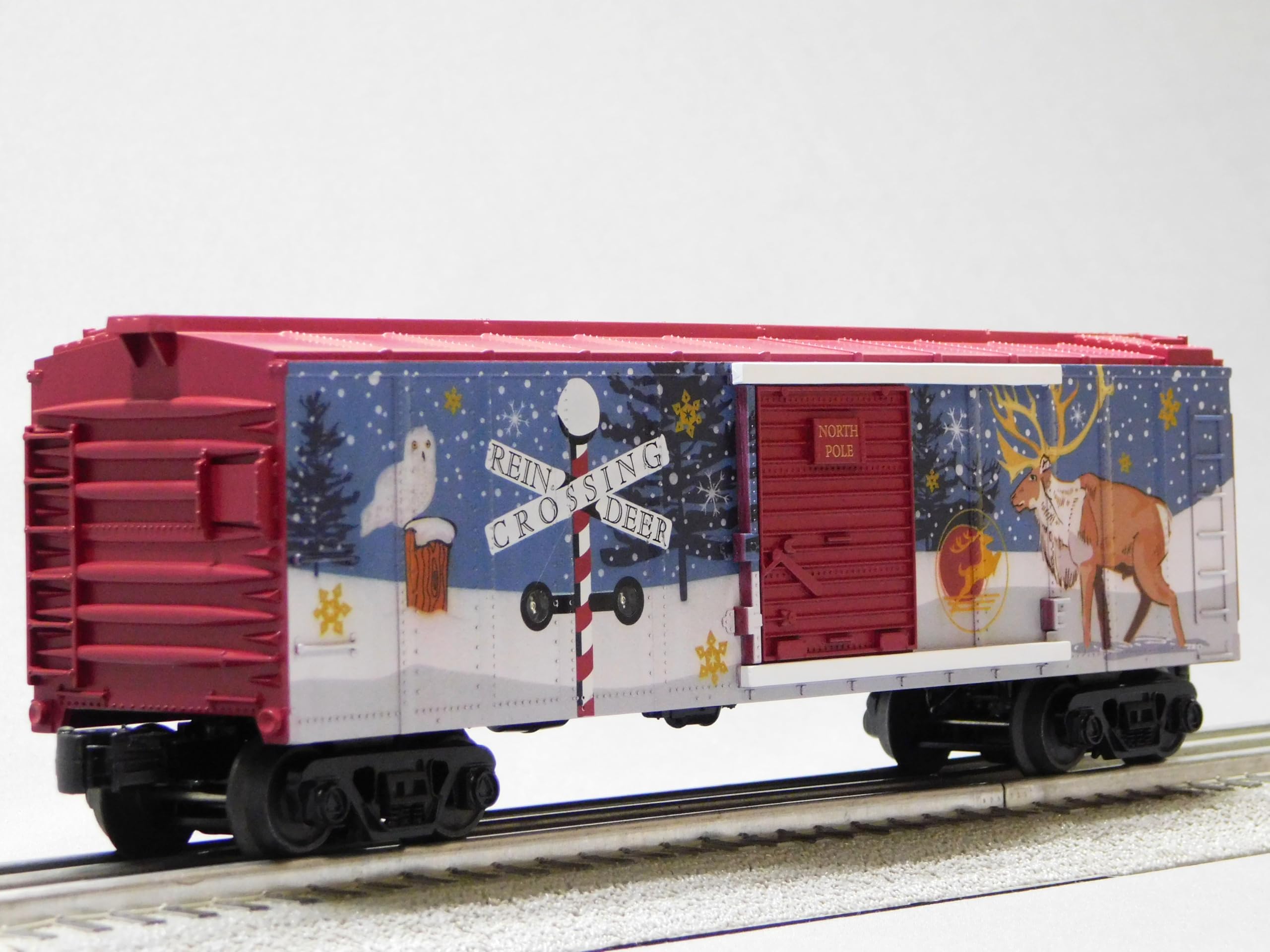 M.T.H. Electric Trains MTH RAILKING North Pole BOXCAR W/Blinking LEDs 30-71196