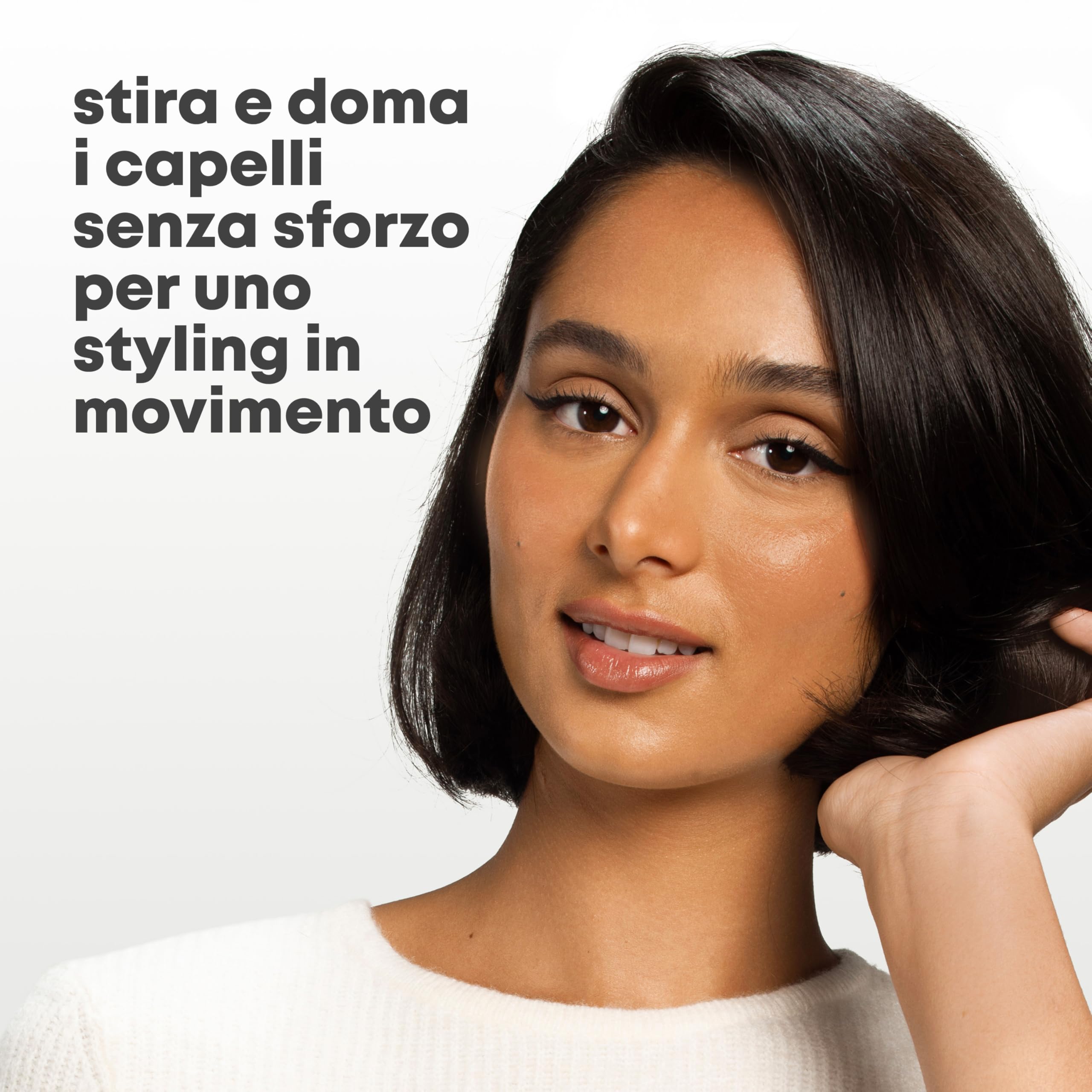 REVAMP Straight & Go Spazzola Lisciante Senza Fili - Ioni, USB-C | Piastra Portatile, Denti in Ceramica, 60 min di Autonomia, da Viaggio, per Capelli e Barba