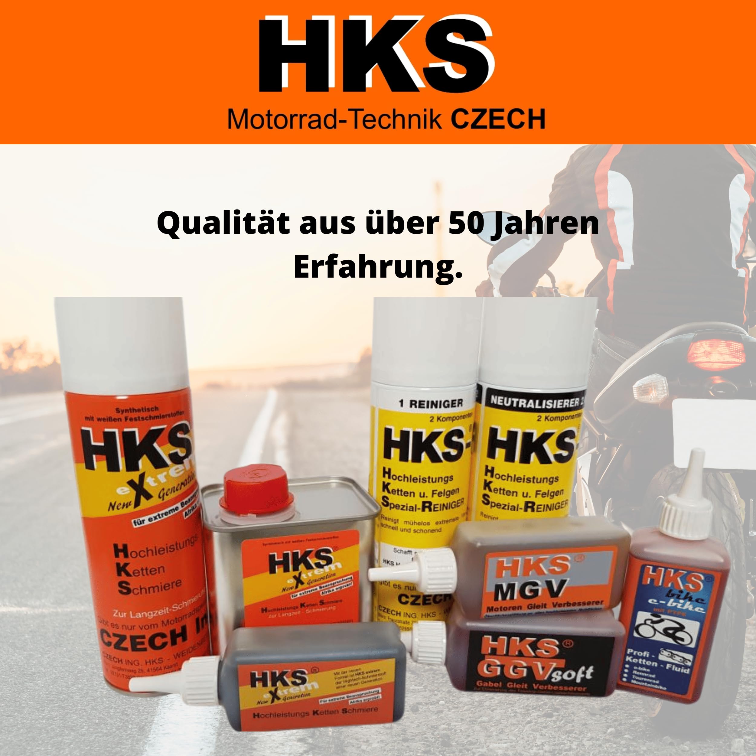 extrem New Generation – Hochleistungs Kettenspray 300 ml | Rein synthetisches Kettenschmiermittel | Wasserfest, haftstark & O/X-Ring verträglich (HKS EXTREM-Spray)