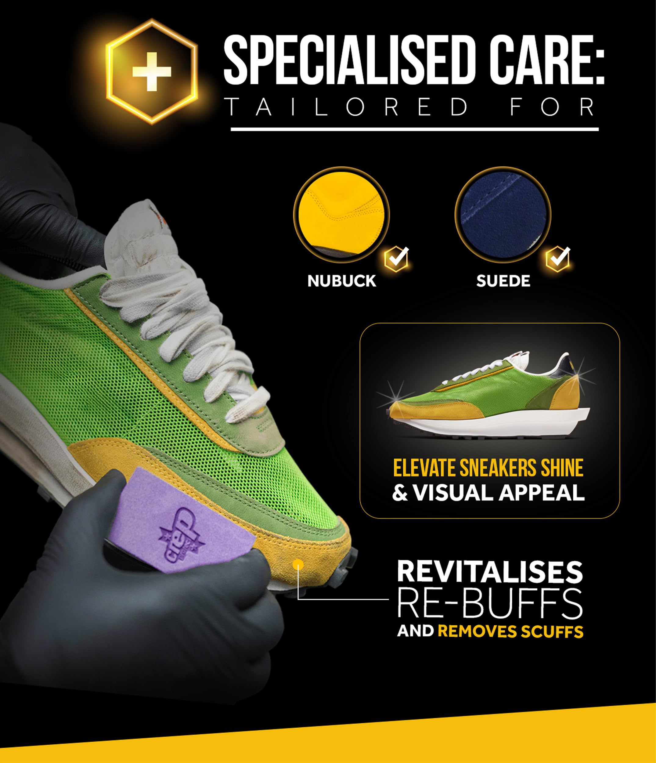 Crep Protect - Borrador de rozaduras definitivo - Limpiador de zapatillas para calzado de ante y nobuck