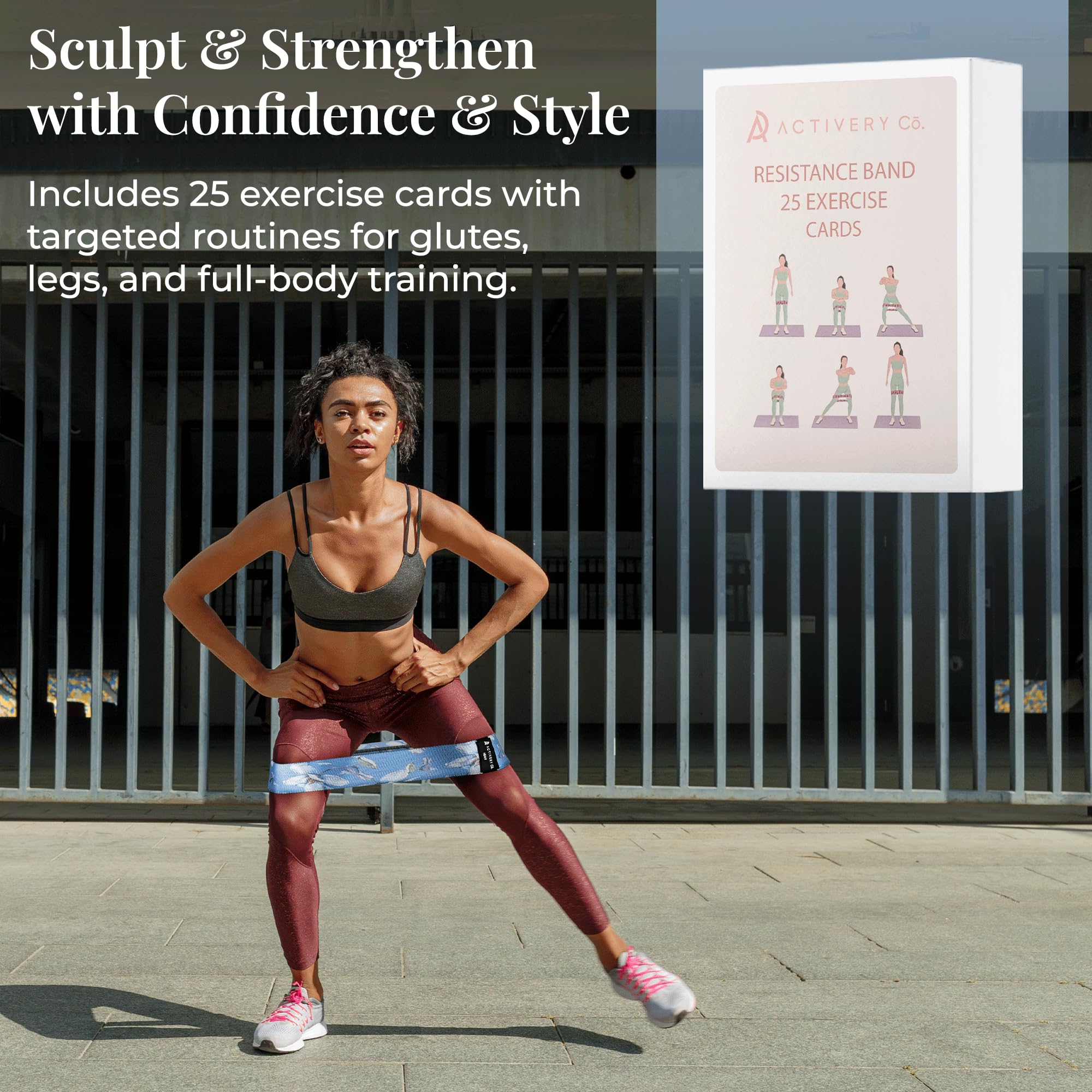 Bandas de resistencia de tela para mujer, paquete de 3 con guía de ejercicios, resistencia ligera/media/pesada, bandas de entrenamiento para glúteos, piernas, fitness y terapia física, diseño floral
