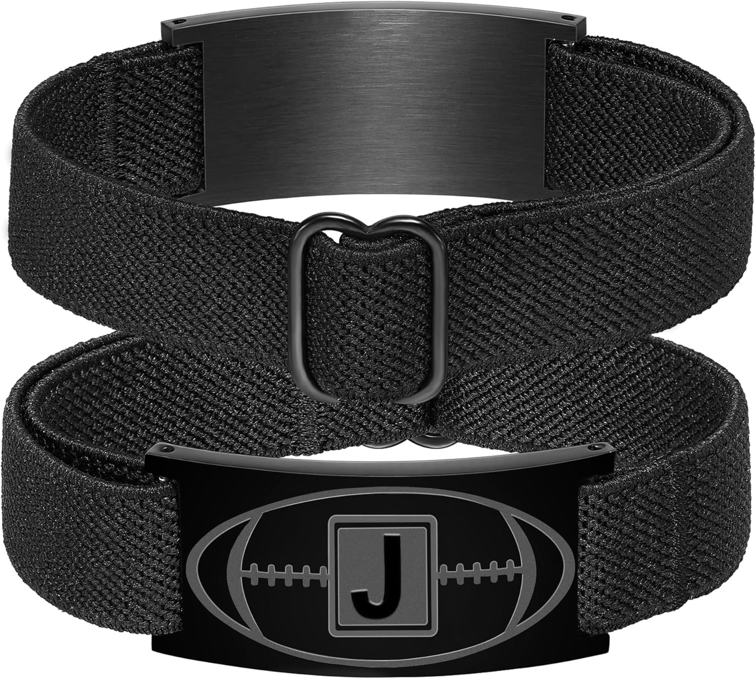 Easter Basket Stuffers-Valentines Day Gifts for Him-Football Gifts for Boys Men Coach Team Kids Player Initial with A-Z Letter Football Bracelets Party Favors Accessories Adjustable Jewelry Gifts