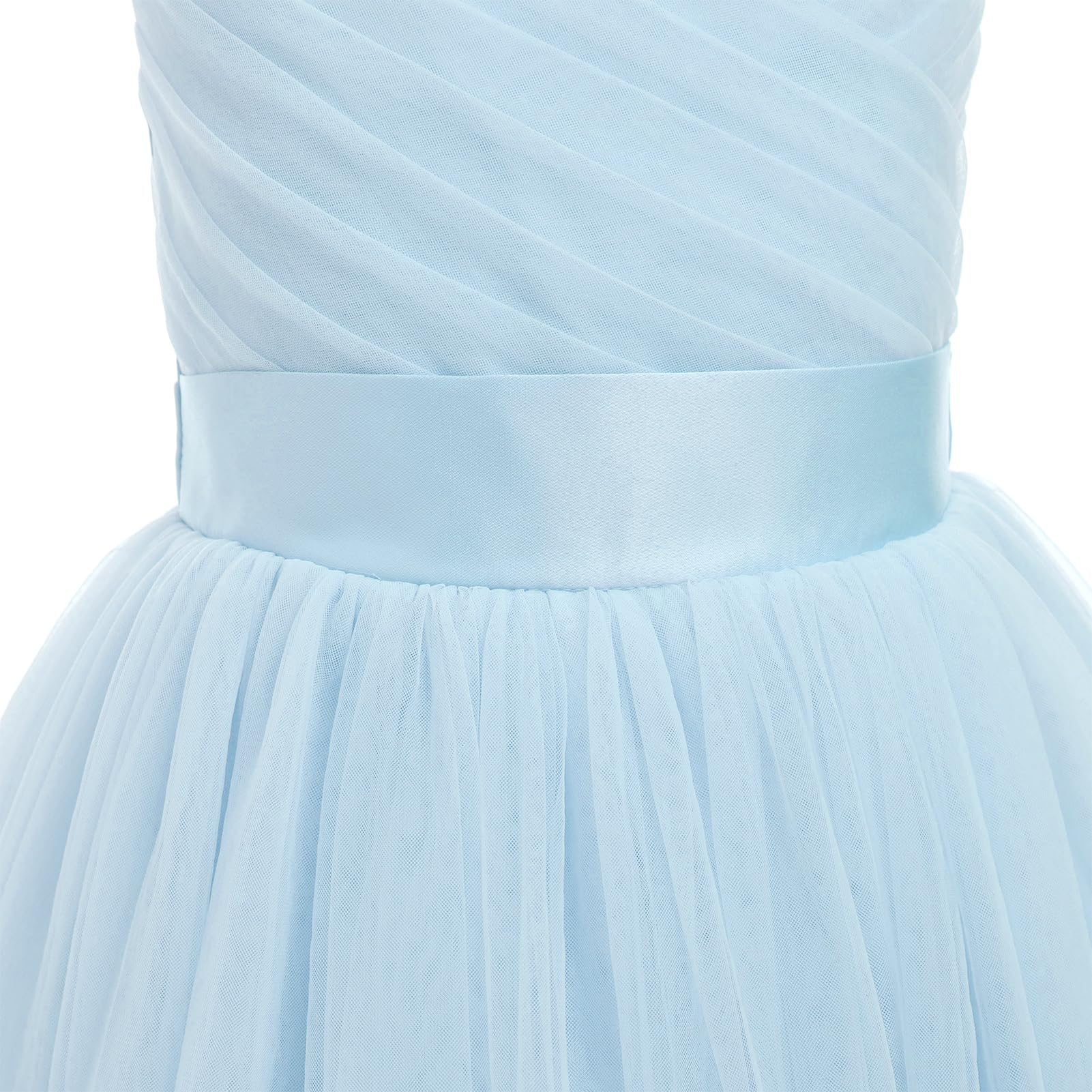 IDOPIP La Fille des Fleurs Princesse Robe Longue Plissée Mariage Demoiselle d'honneur Robe De Bal Broderie Fleur Dentelle Col en V