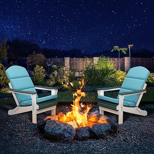 Miniatura 3 de BPS Adirondack - Cojín para silla de patio con respaldo alto, 52 x 20 x 2.8 pulgadas, funda de tela Olifen, para muebles de interior y exterior,