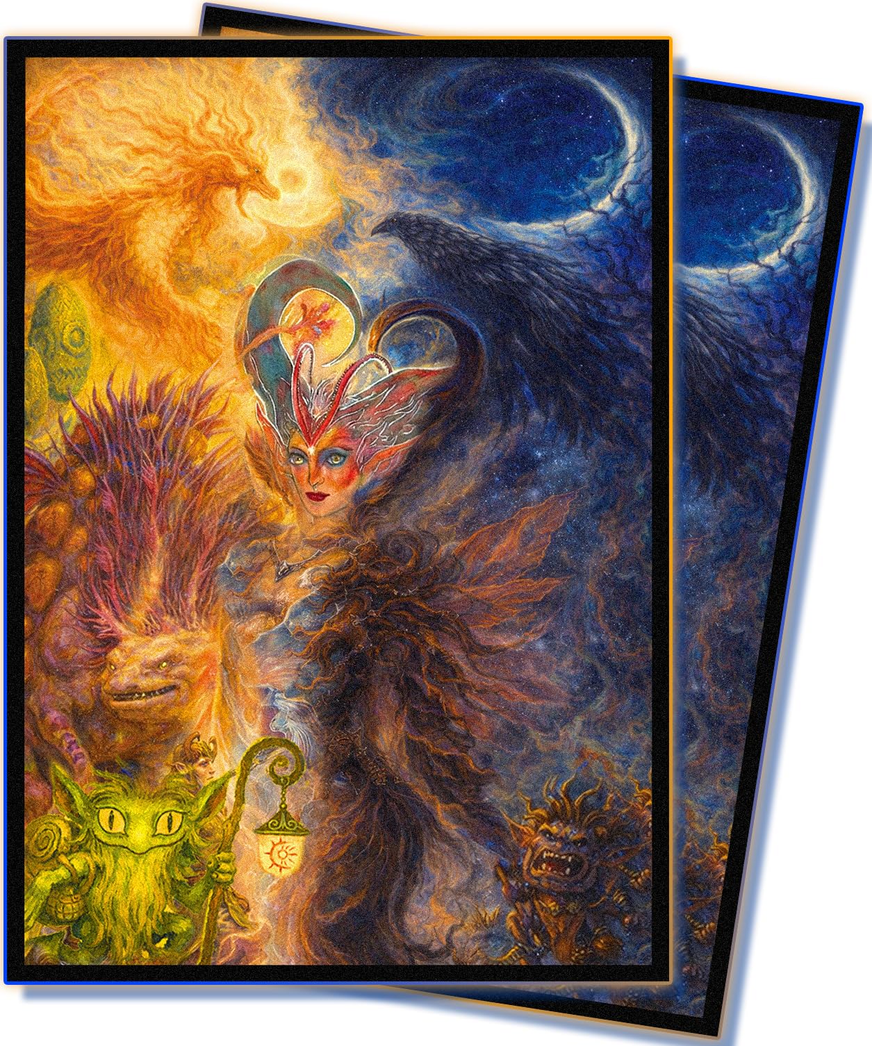 MTG Card Sleeves 100 Pcs Lorwyn Eclipsed Textured Back Art Sleeves Deck Protector, HD Clear Front & Matte Back, Ultra-Durable, Smooth Shuffle Standard