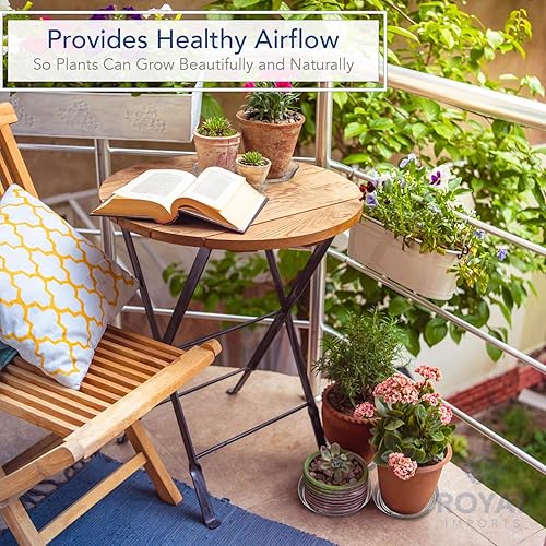 Miniatura 3 de Royal Imports Plato de plástico para maceta, bandeja de goteo transparente, plato desechable para maceta, forro de drenaje de humedad para el hogar