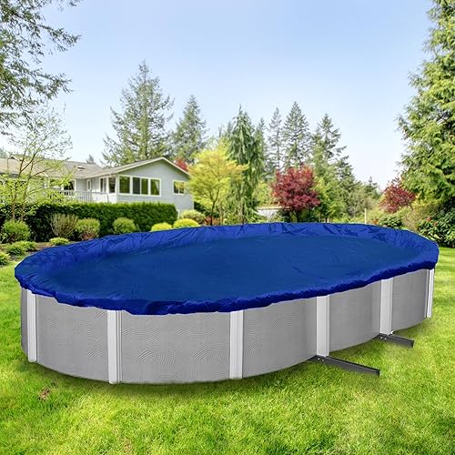 Miniatura 2 de Cubierta oval de invierno para piscina sobre suelo, Azul Royal