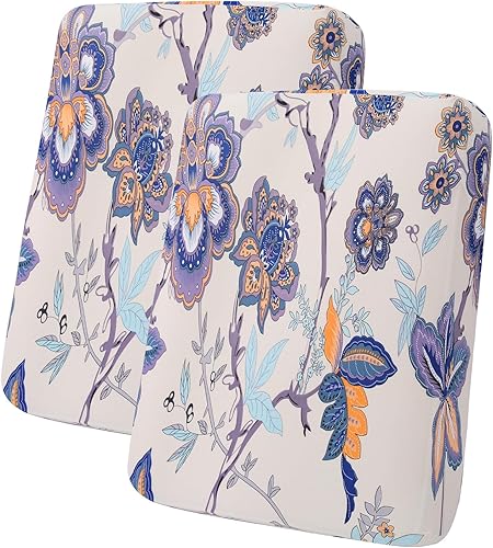 Miniatura 79 de hyha Fundas de cojín de sofá estampadas, fundas de sofá florales lavables para sofá de 3 cojines, fundas de cojín elásticas con patrón de Rojo y