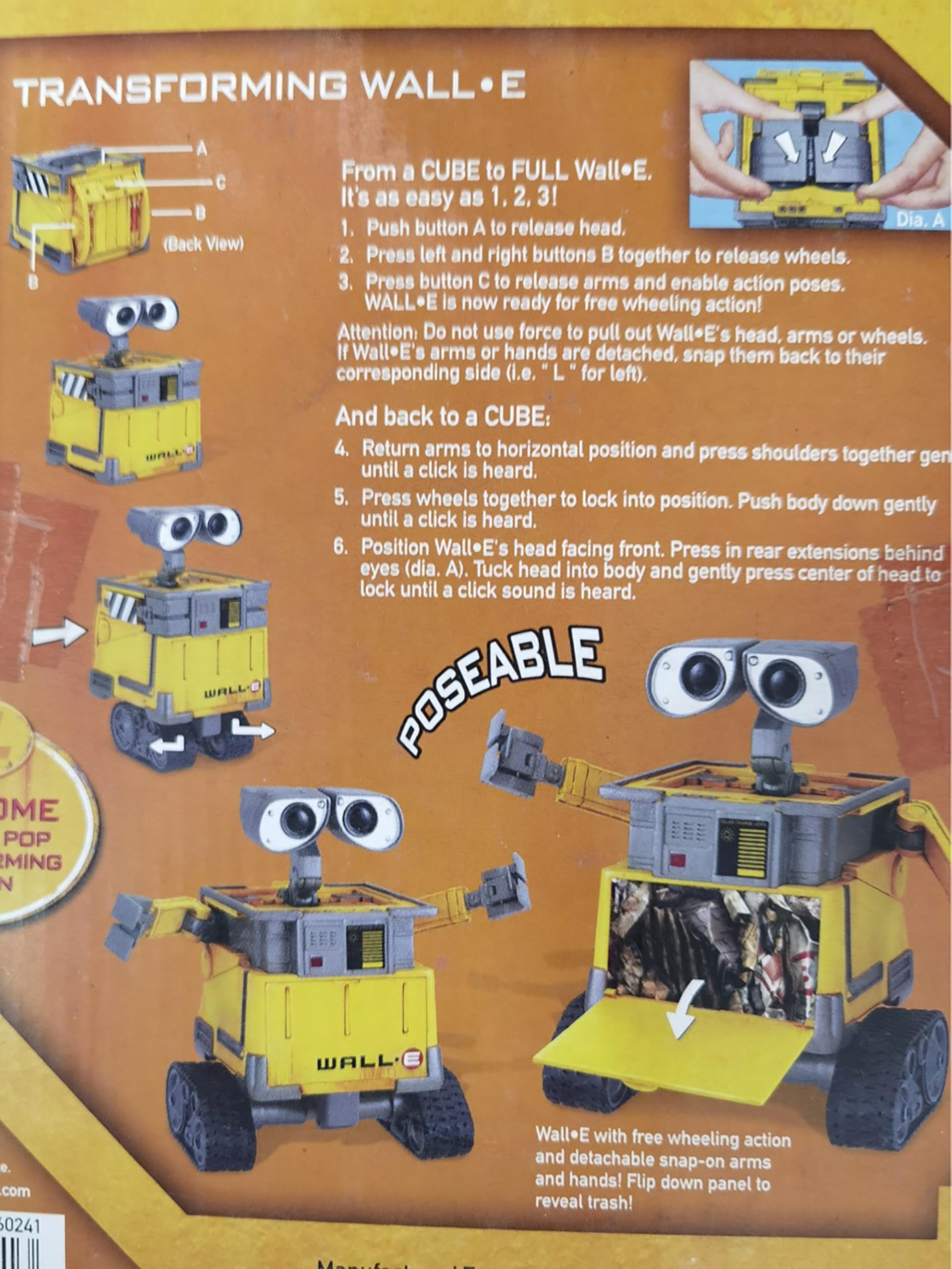 Amazon.co.jp: Skyprime Wall-E Eva 変形ロボットフィギュア – 7インチ 