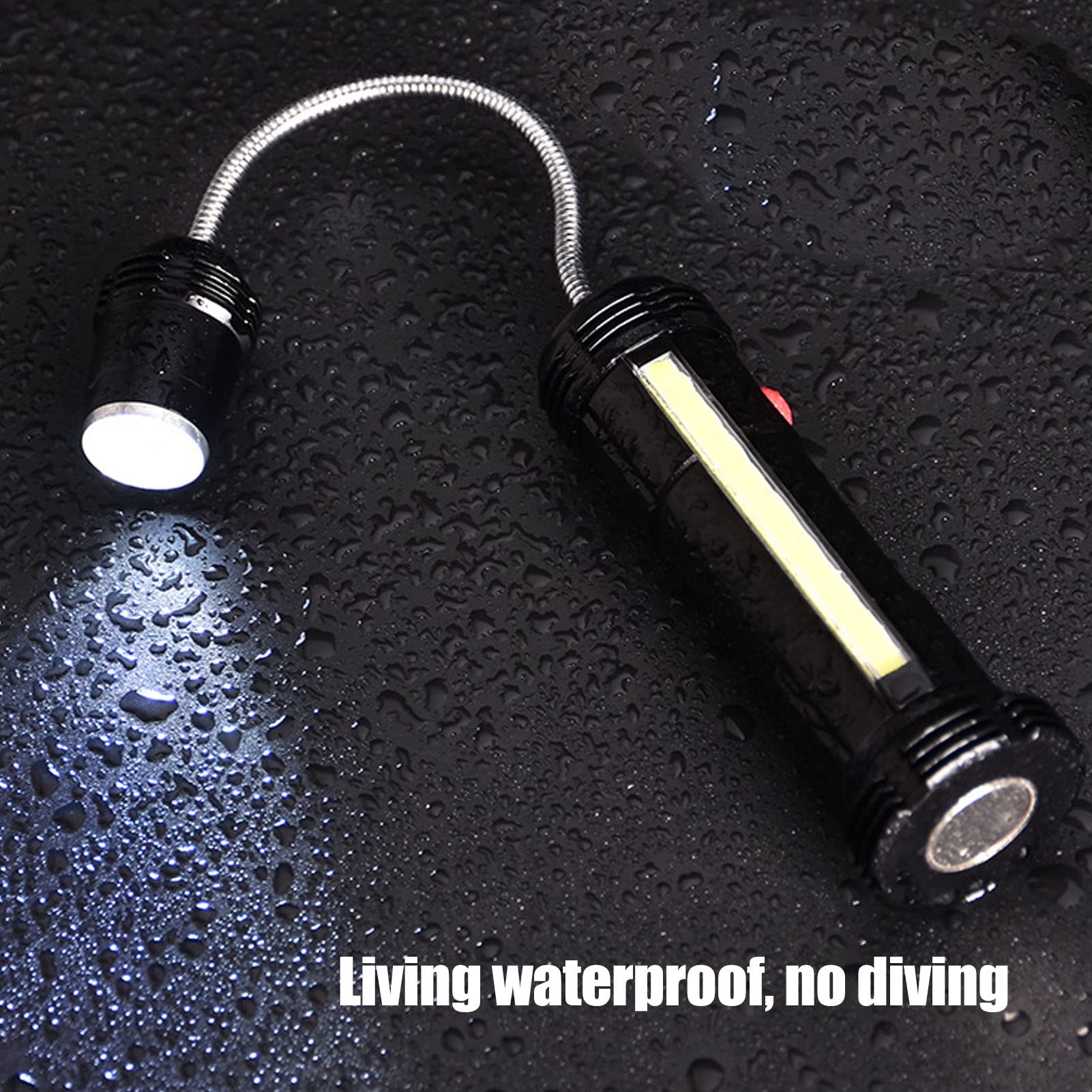 Luz para parrilla de barbacoa con lámpara lateral, luz de barbacoa de cuello de cisne flexible, base magnética, resistente al agua y al calor, regalos para asar a la parrilla para hombres y mujeres