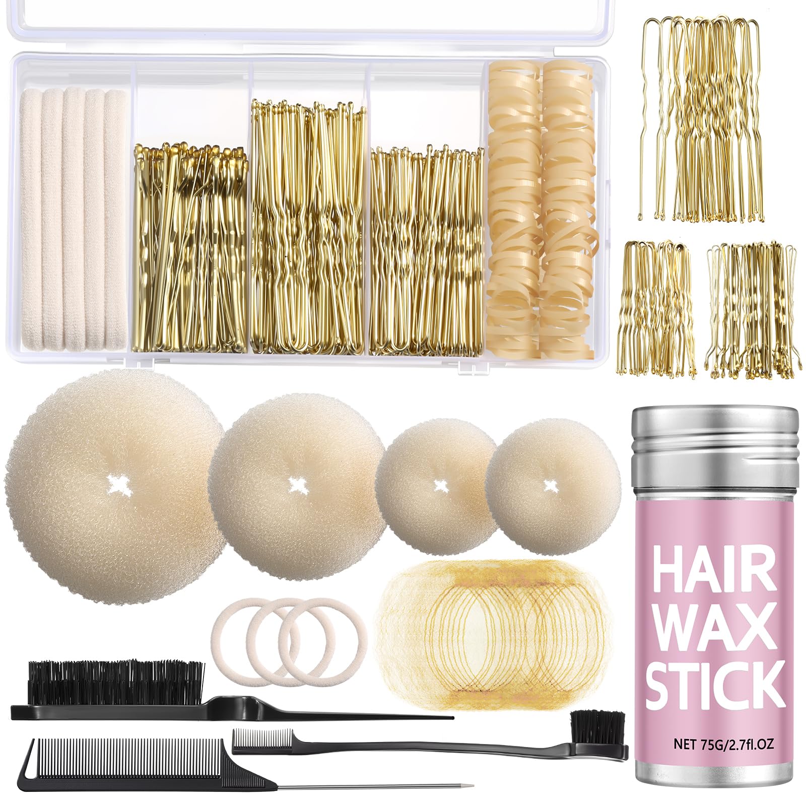 Photo 1 of **MISSING PARTS**
Yogode Complete Hair Bun Maker Kit - Includes Donut Bun Shaper, Strong Hair Wax Stick, Hair Pins & Styling Comb - Easy DIY Salon-Perfect Bun for Kids, Women, Wedding, Party, Daily Use